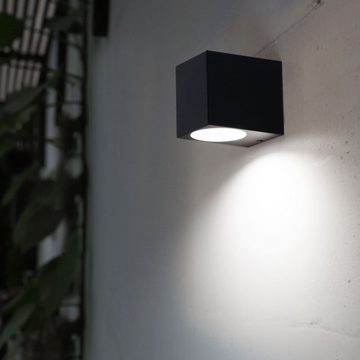 etc-shop Außen-Wandleuchte, Leuchtmittel nicht inklusive, 3er Set Außen Strahler Down Spot Lampen Fassaden