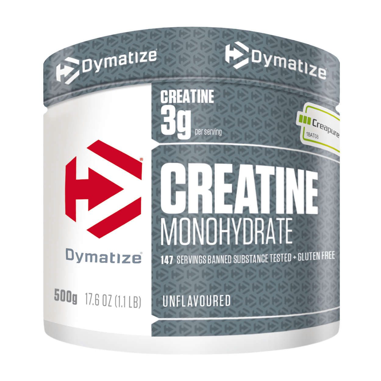Dymatize 100% Creapure Creatine Monohydrate Pulver Aminosäure 500 g Pulver, 1 St., 500 g, geschmacksneutral