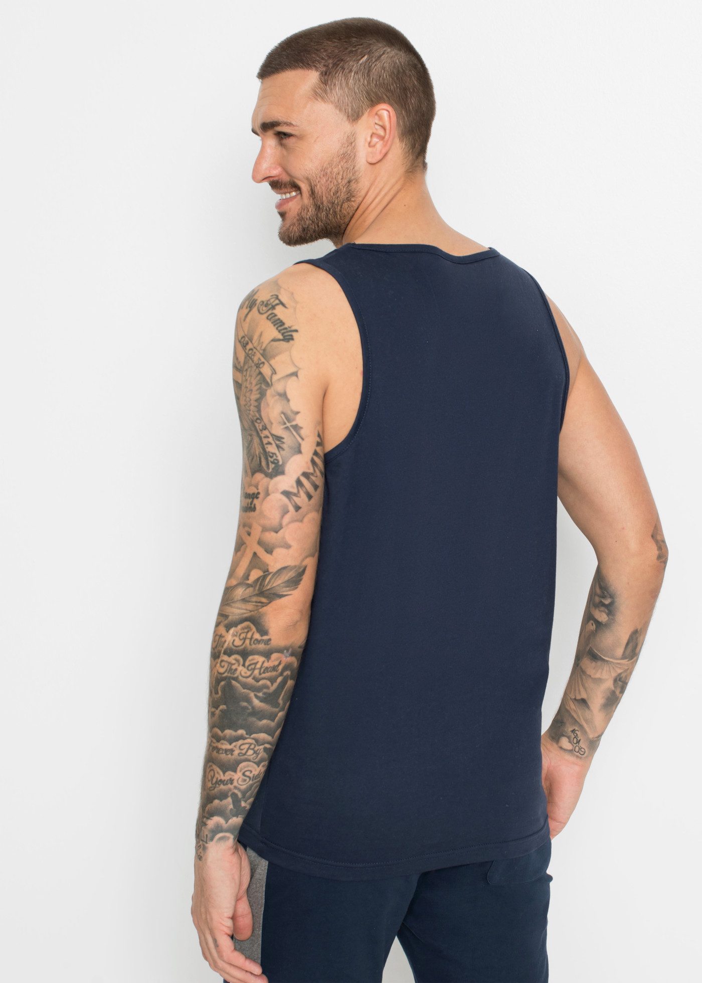 bonprix Tanktop (Packung, 3-tlg., 3er) Regular Fit, Rundhalsausschnitt