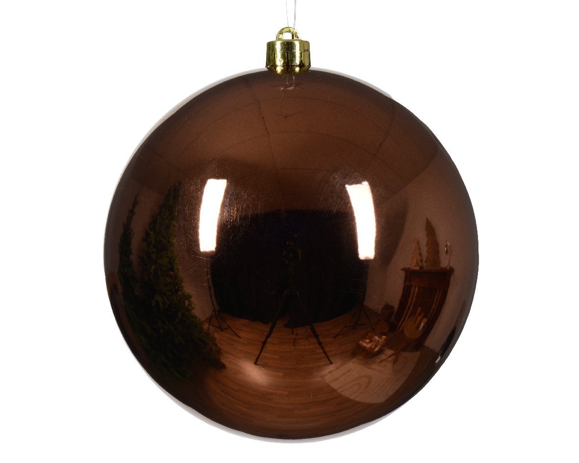 Kaemingk Weihnachtsbaumkugel, Weihnachtskugeln Kunststoff 14cm 1 Stück - Espressobraun