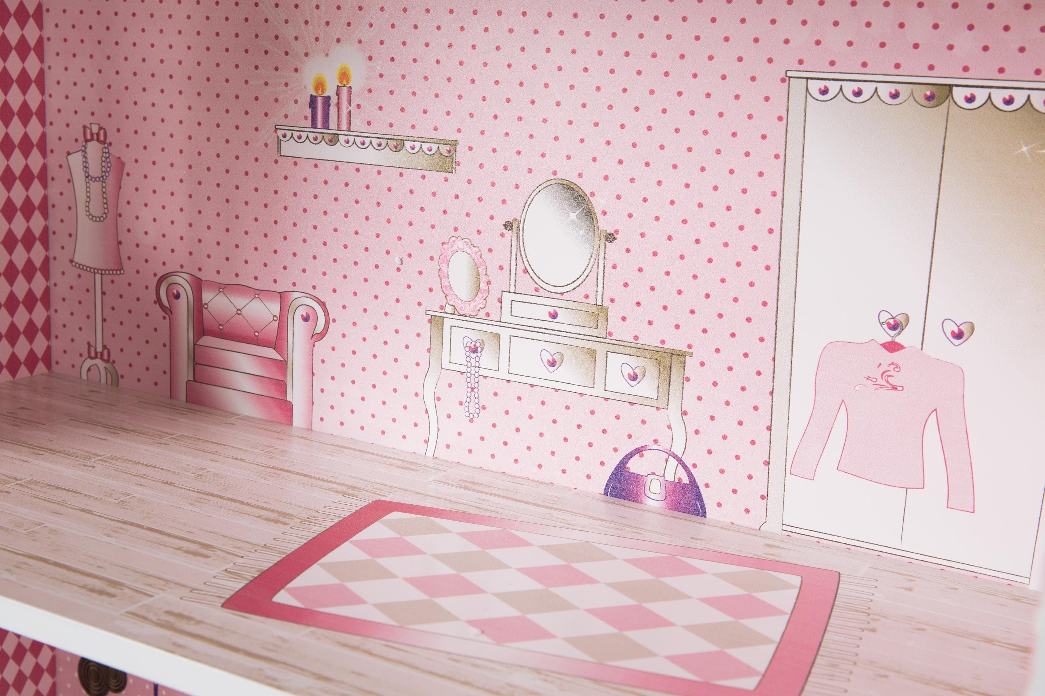 roba® Puppenhaus Puppenvilla für Ankleidepuppen