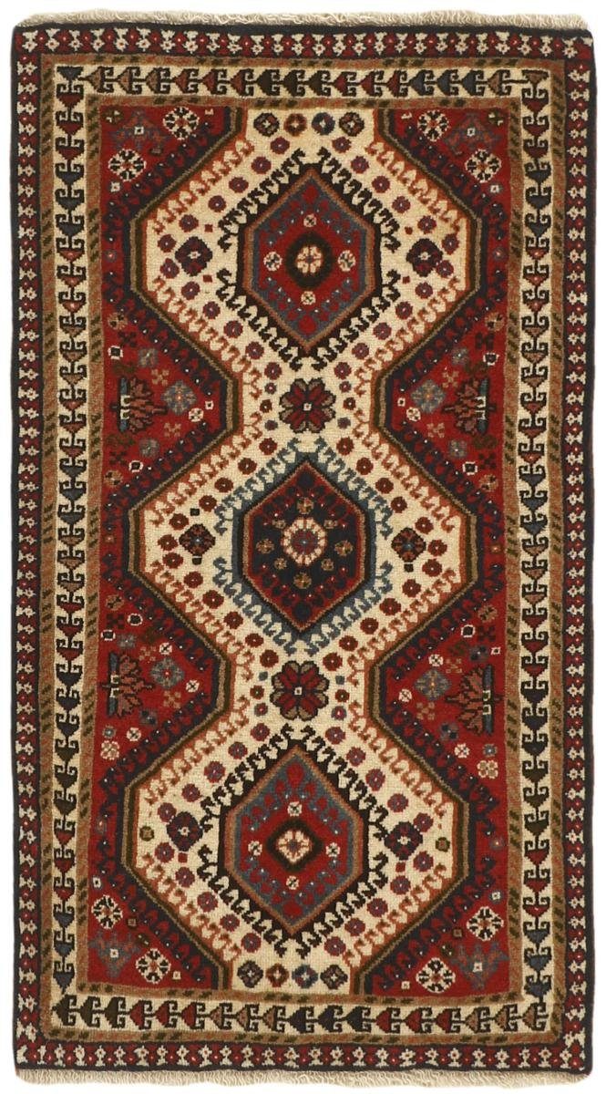 Orientteppich Yalameh 61x107 Handgeknüpfter Orientteppich / Perserteppich, Nain Trading, rechteckig, Höhe: 12 mm