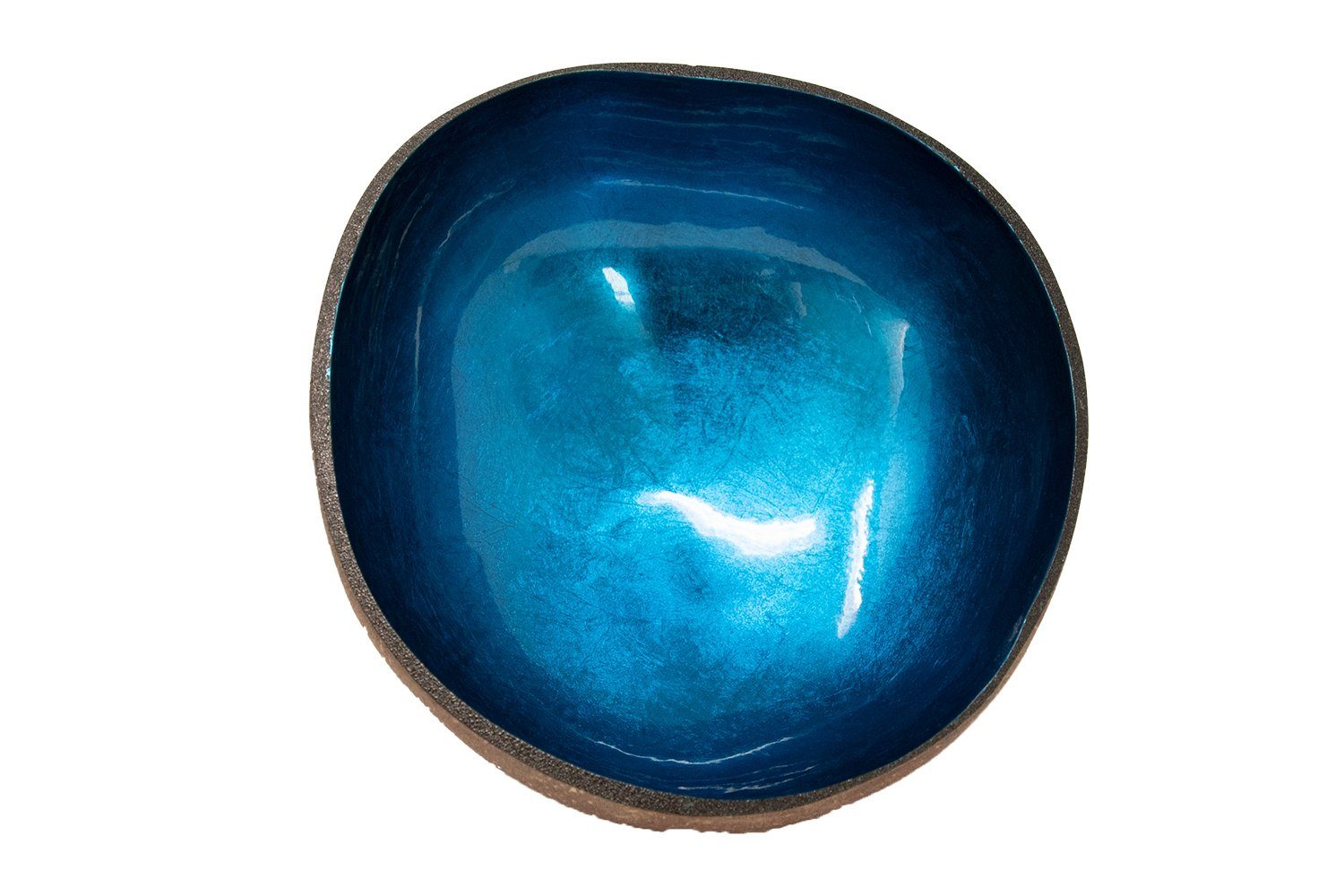 Benera Müslischale Kokosnussschale Müslischale Dekoschale blau