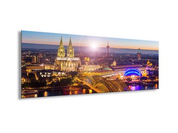 artissimo Glasbild Glasbild 80x30cm Bild aus Glas Köln Skyline, Städte: Kölner Dom