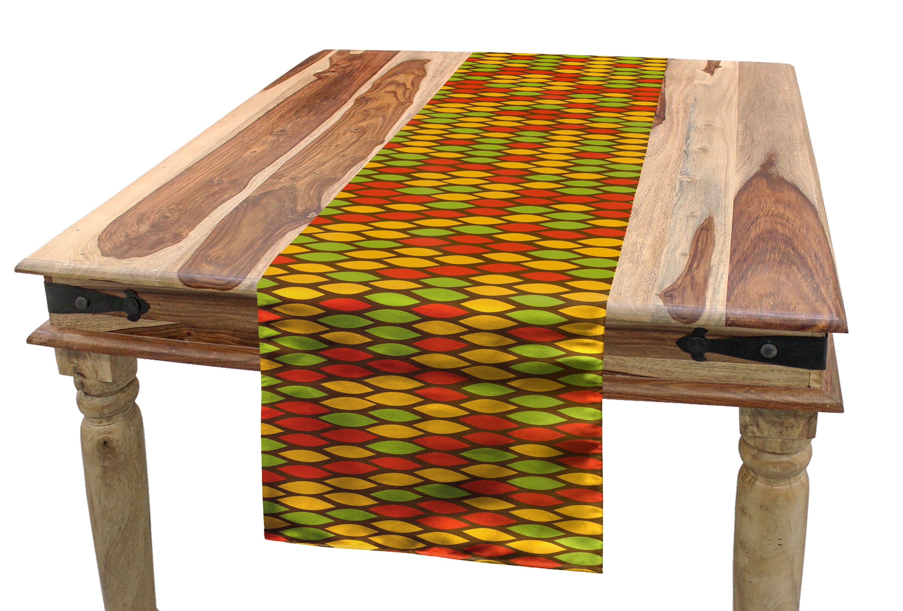 Abakuhaus Tischläufer Esszimmer Küche Rechteckiger Dekorativer Tischläufer, Bunt Rastafari Snake Skin