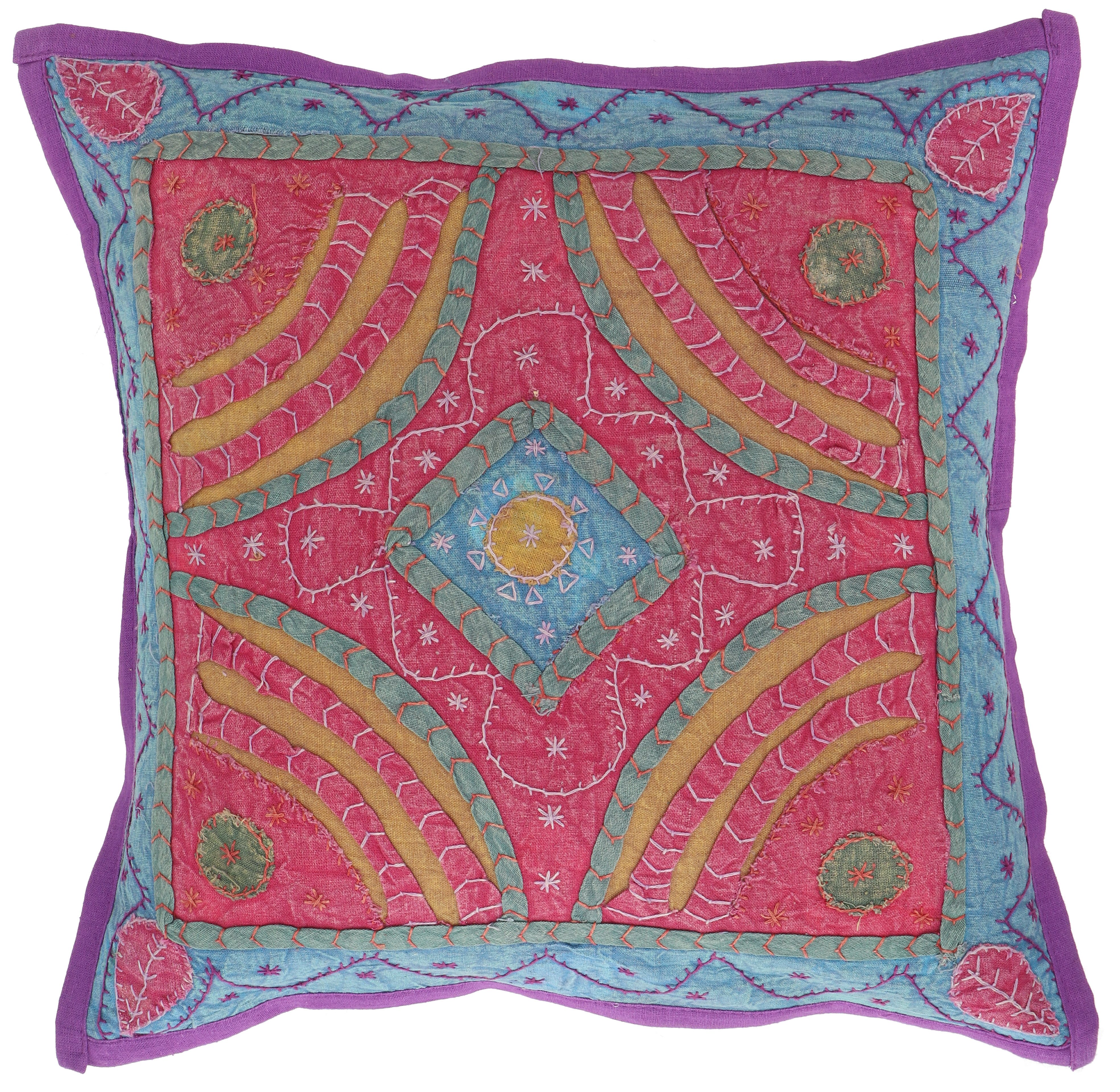 Guru-Shop Kissenbezüge Unikat Patchwork Dekokissenhülle, indische Boho..