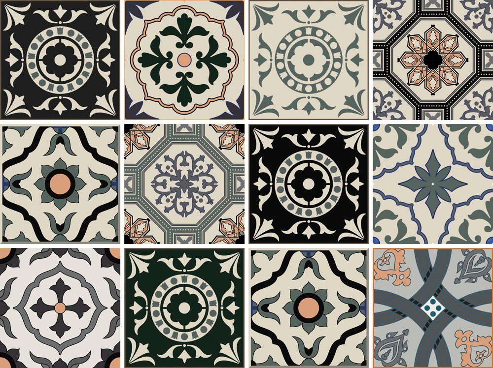 Home affaire Fliesenaufkleber Ornamente, Stickerfliesen, selbstklebend, Sti günstig online kaufen