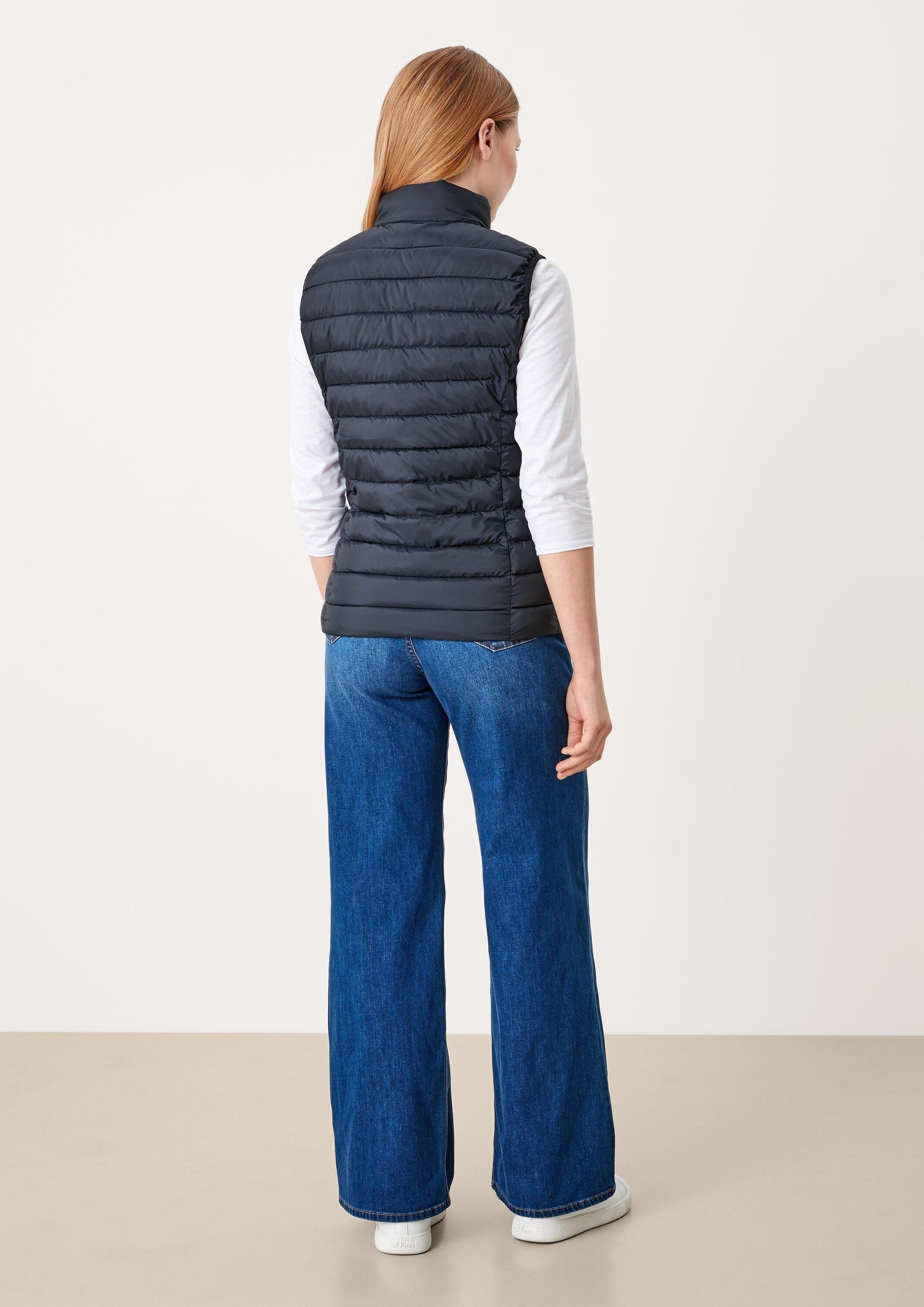 s.Oliver Funktionsweste Indoor-Weste Leichte Weste mit Steppung und Stehkragen