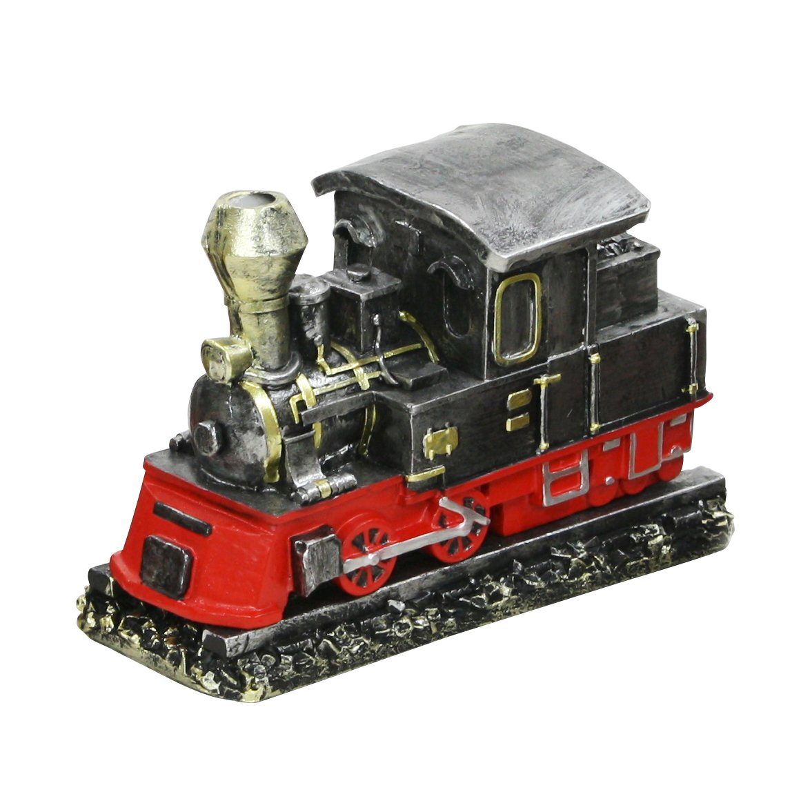 (1 in Räucherhaus Dekohelden24 St) cm, ca. 2-Räder Optik, künstlich gealterter Räucher-Lokomotive 10,8