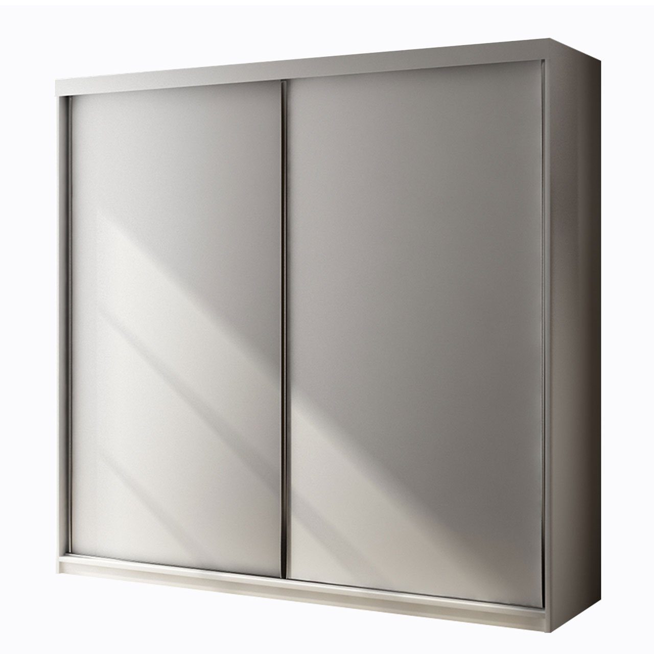 MIRJAN24 Kleiderschrank Top 25/200 (mit 2 Schiebetüren) mit Kleiderstange und Einlegeplatten