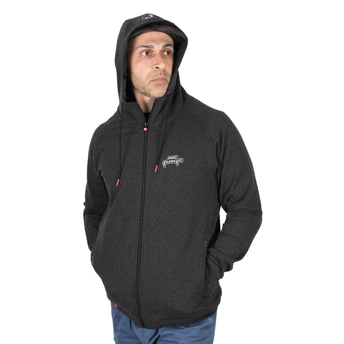 Fox Rage Kapuzenpullover Fox Rage Voyager Zip Hoodie mit Kapuze Herren