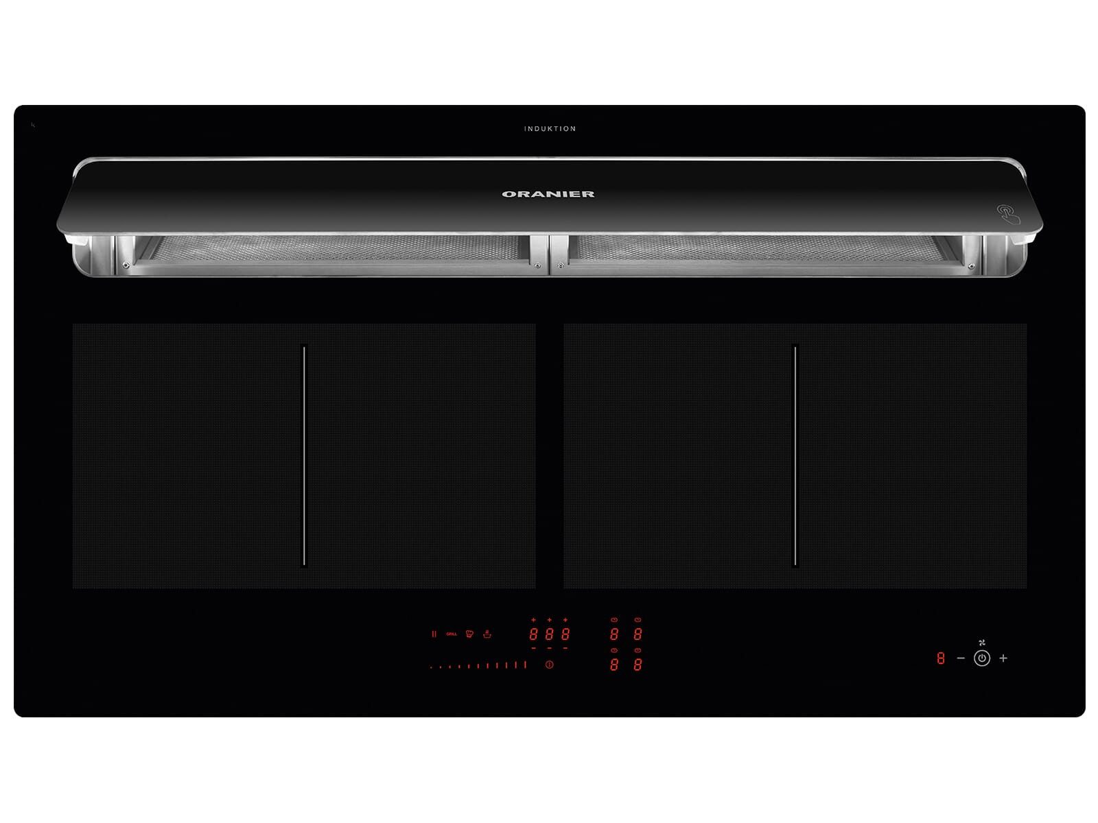 Oranier Kochfeld mit Dunstabzug 2092 57, Timer, TouchControl-Bedienung