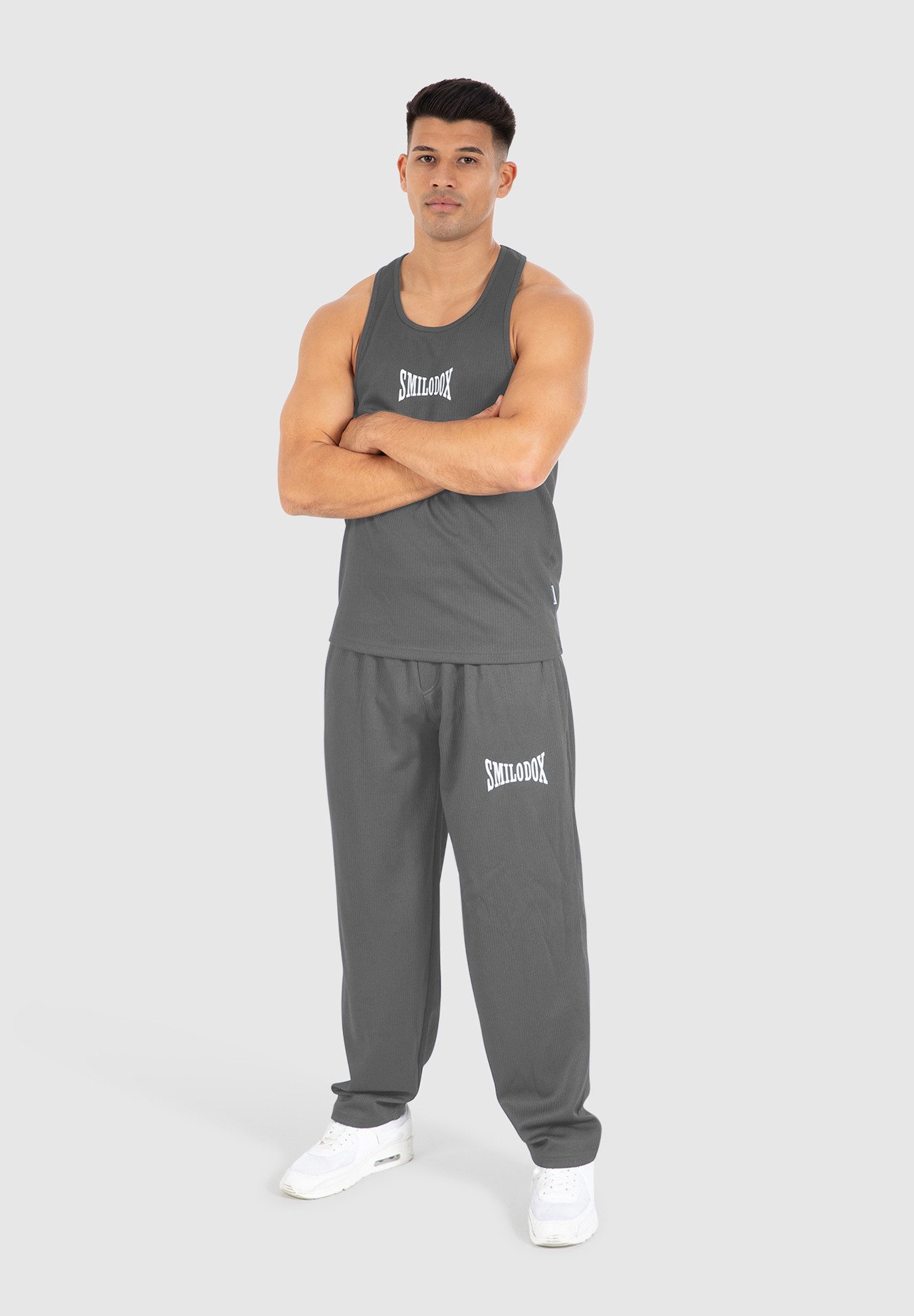Smilodox Jogginghose Classic Ripp, Lockere Passform günstig online kaufen