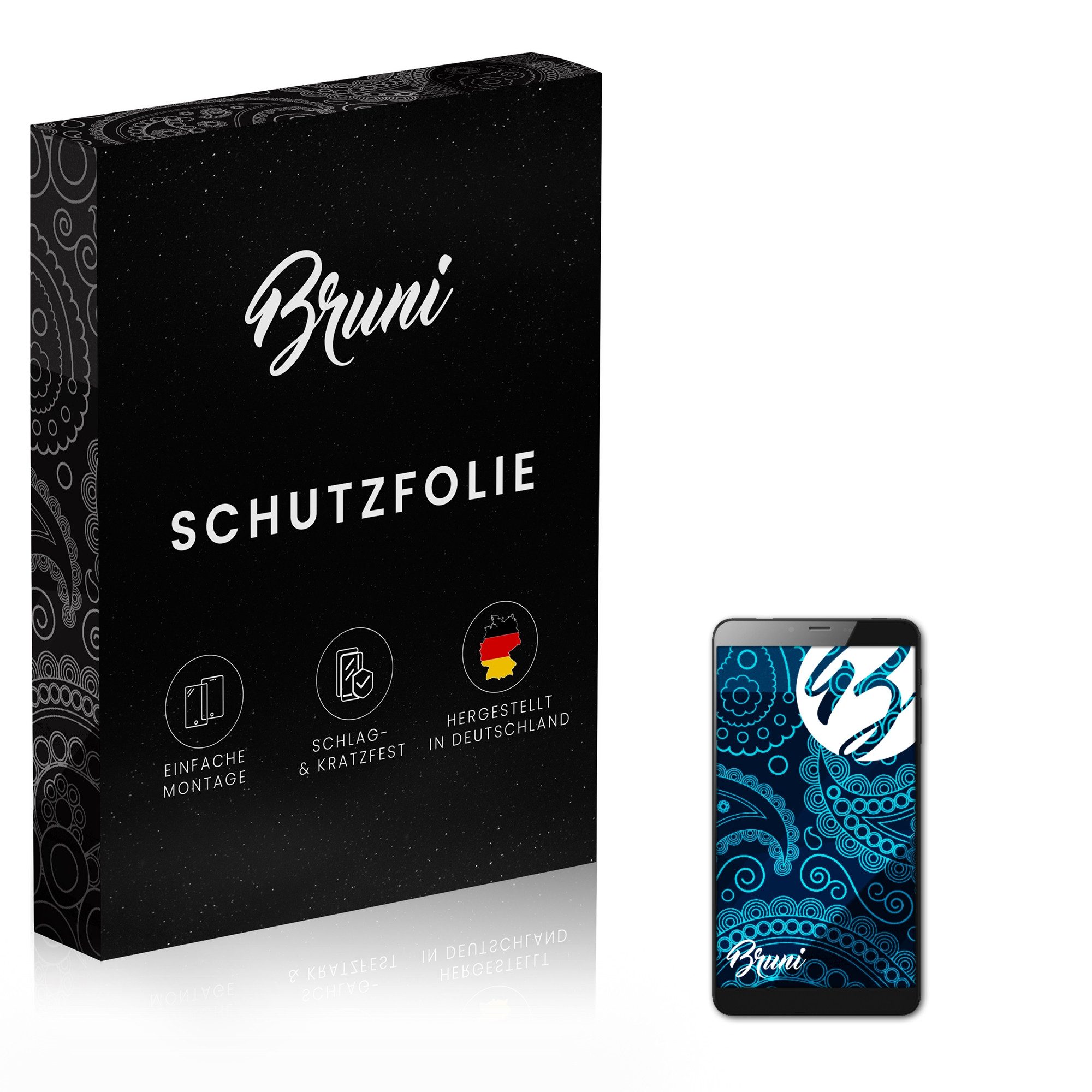 Bruni Schutzfolie Glasklare Displayschutzfolie für Wishtel IRA T701X, (2 Folien), praktisch unsichtbar