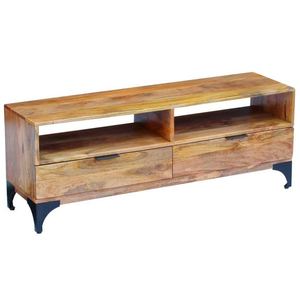 furnicato TV-Schrank Fernsehtisch Mangoholz 120x35x45 cm | Hochschränke