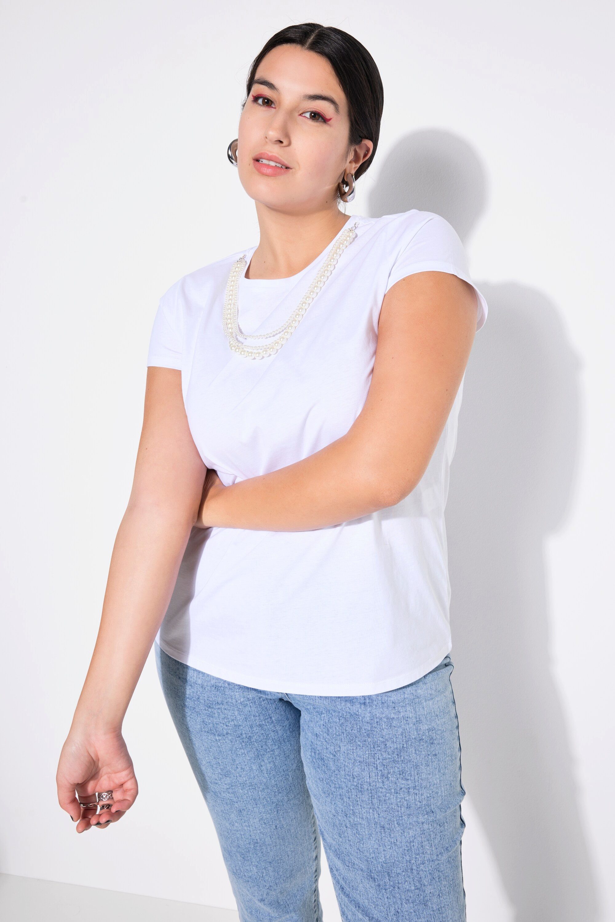 Studio Untold T-Shirt T-Shirt Classic Shape abnehmbare Zierkette