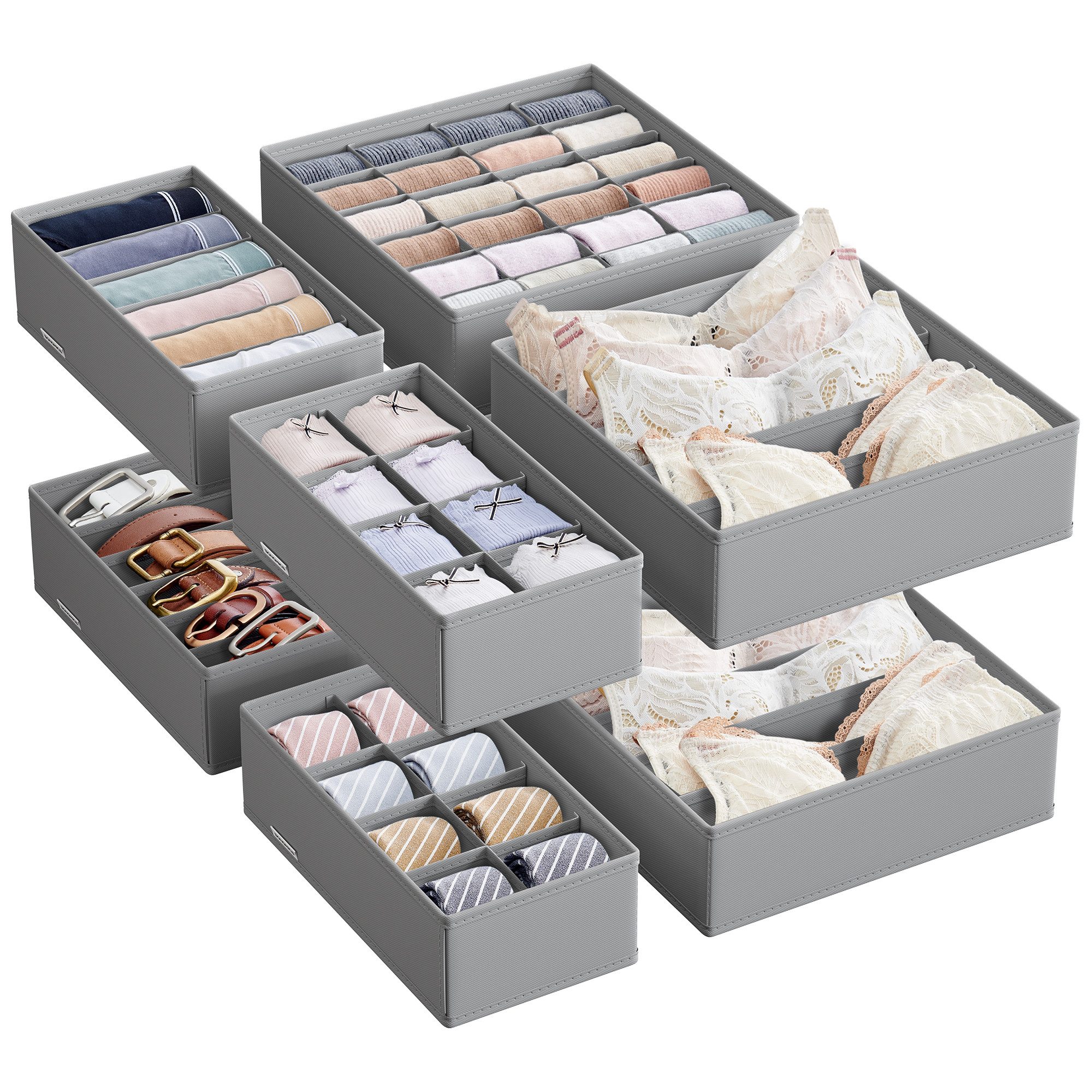 Aufbewahrungsbox Unterwäsche-Organizer, faltbar, Stoffboxen, für BHs Socken Krawatten