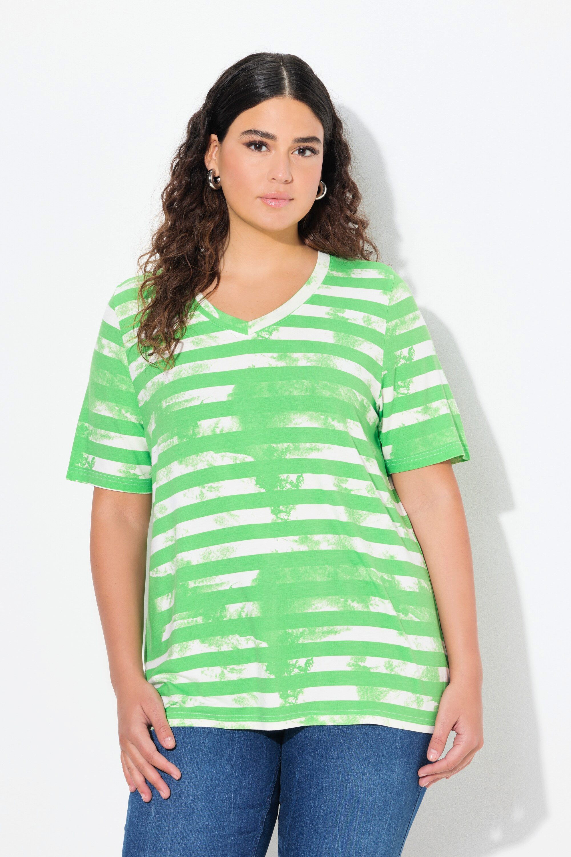 Ulla Popken T-Shirt T-Shirt Streifen Classic günstig online kaufen
