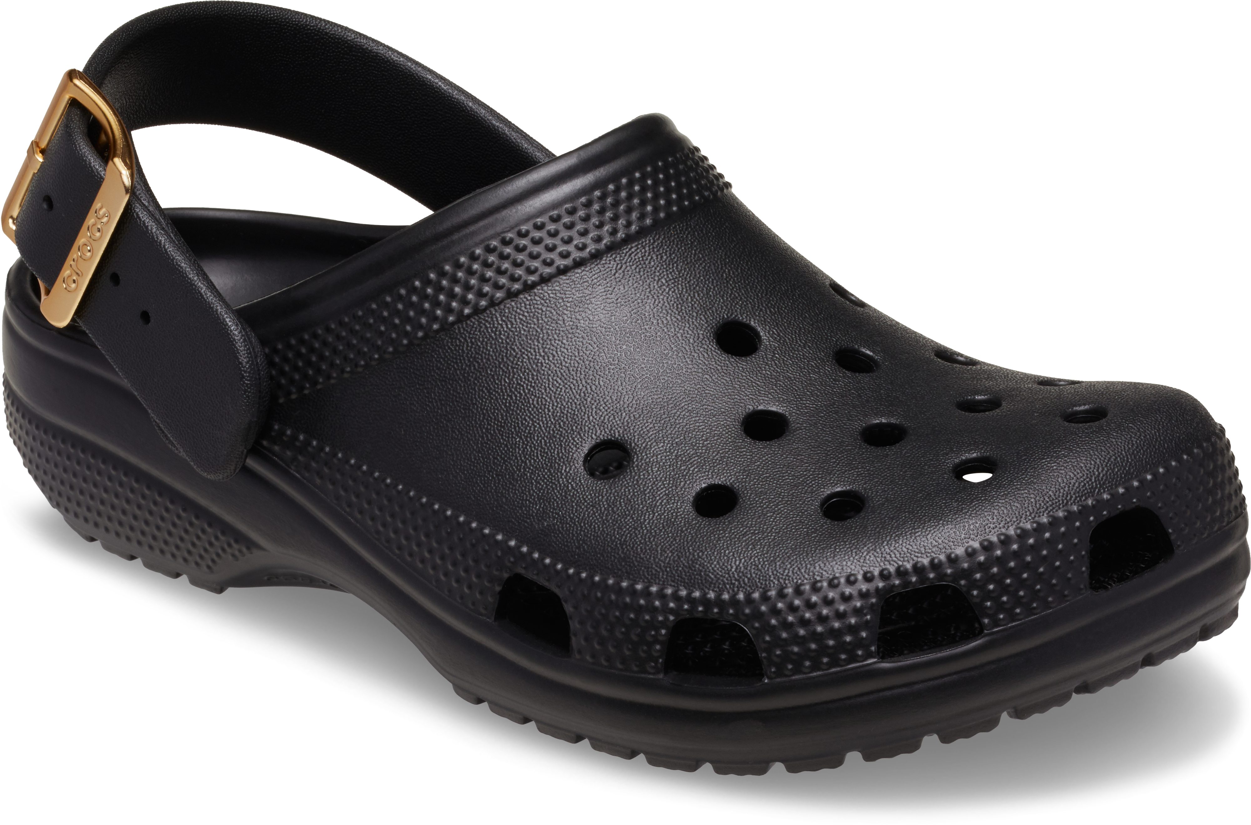 Crocs Classic Matallic Buckle Clog Clog Hausschuh, Schlupfschuh mit schwenkbarem Fersenriemen