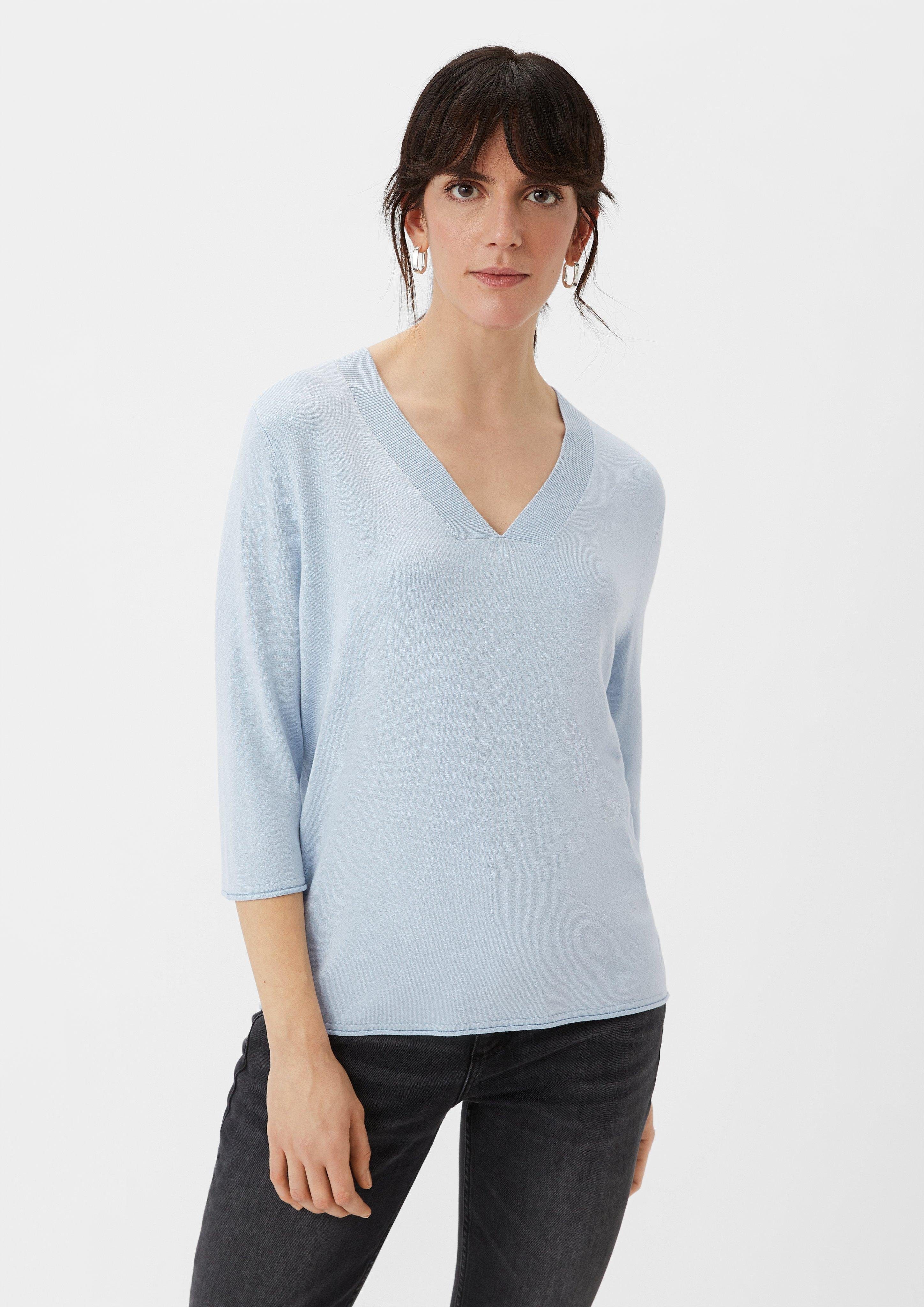3/4 Arm-Pullover Strickpullover mit 3/4-Arm