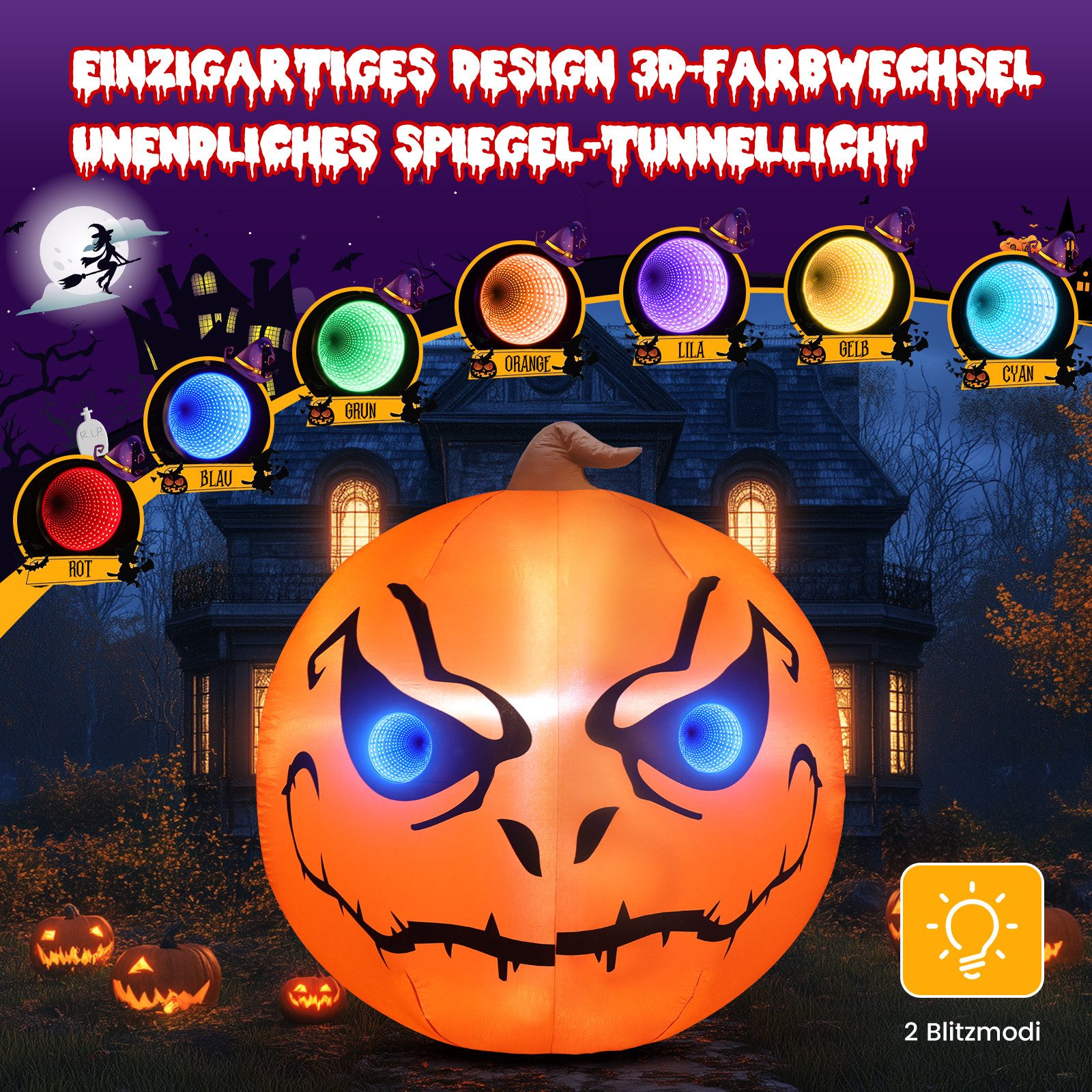 Elegear LED-Dekofigur Weihnachts- & Halloween-Deko, Aufblasbare günstig online kaufen
