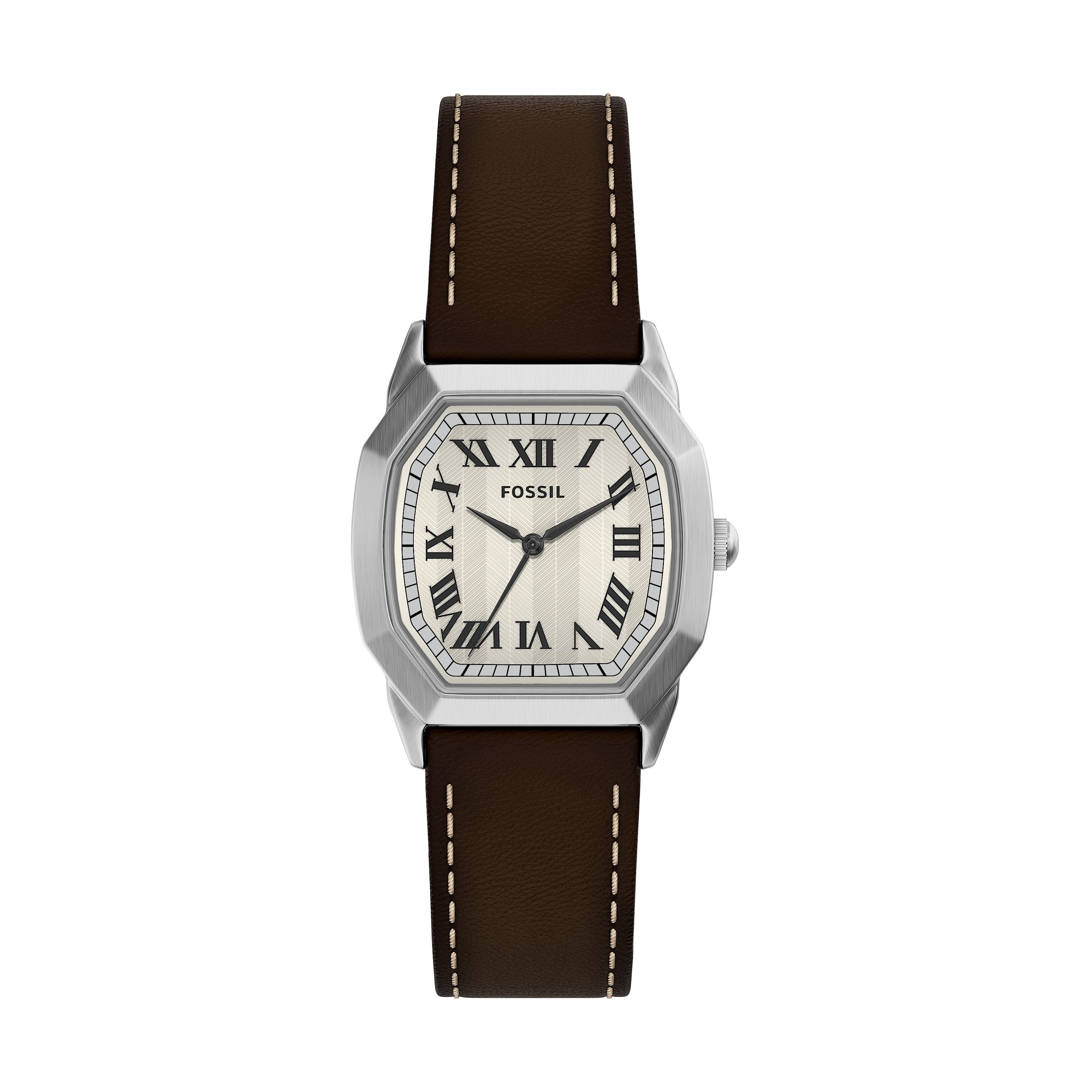 Fossil Quarzuhr Harlow FS6214, Armbanduhr, Lederarmband, analog