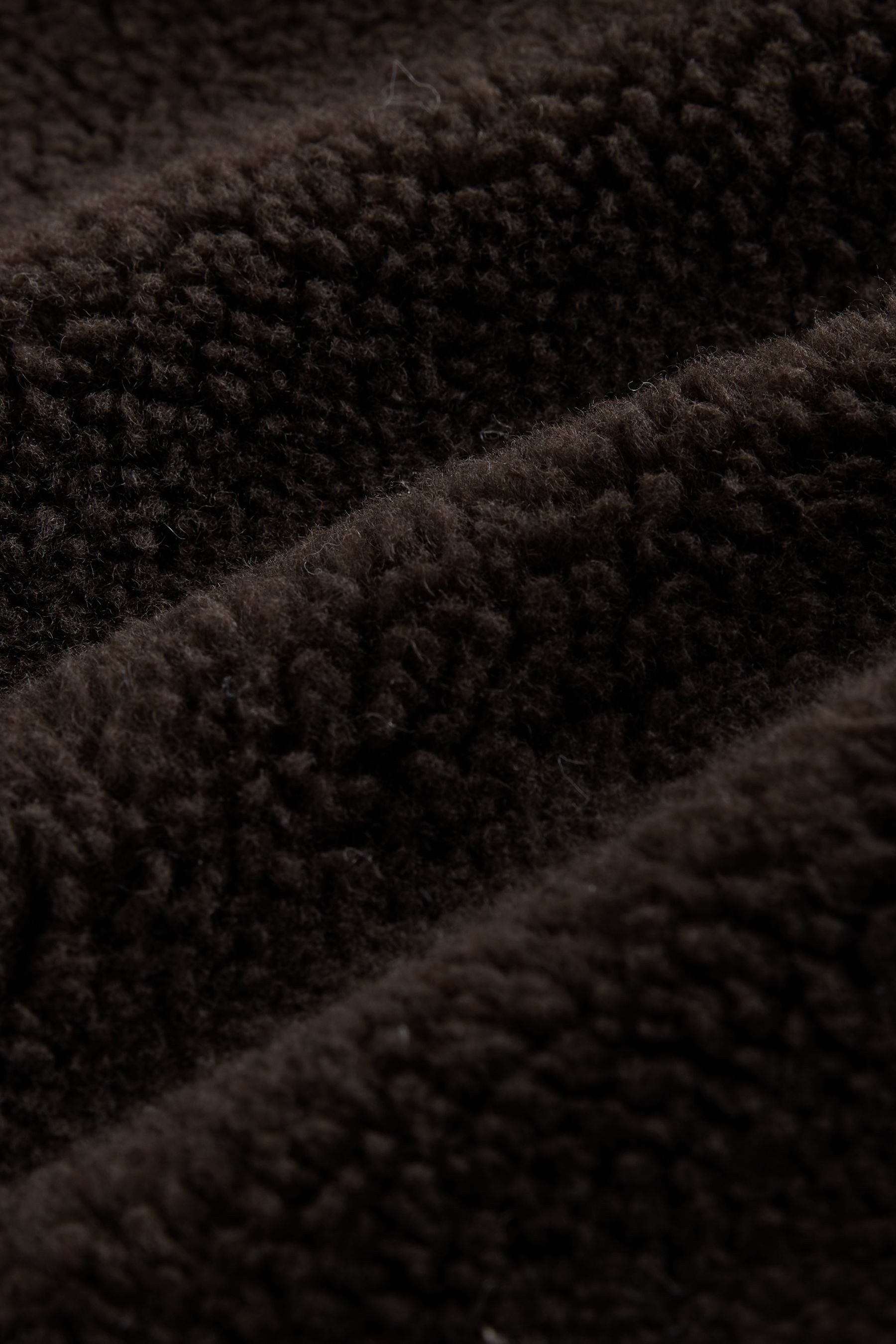 Next Fleecejacke Borg-Fleece mit Reißverschluss + geripptem Kragen (1-St)