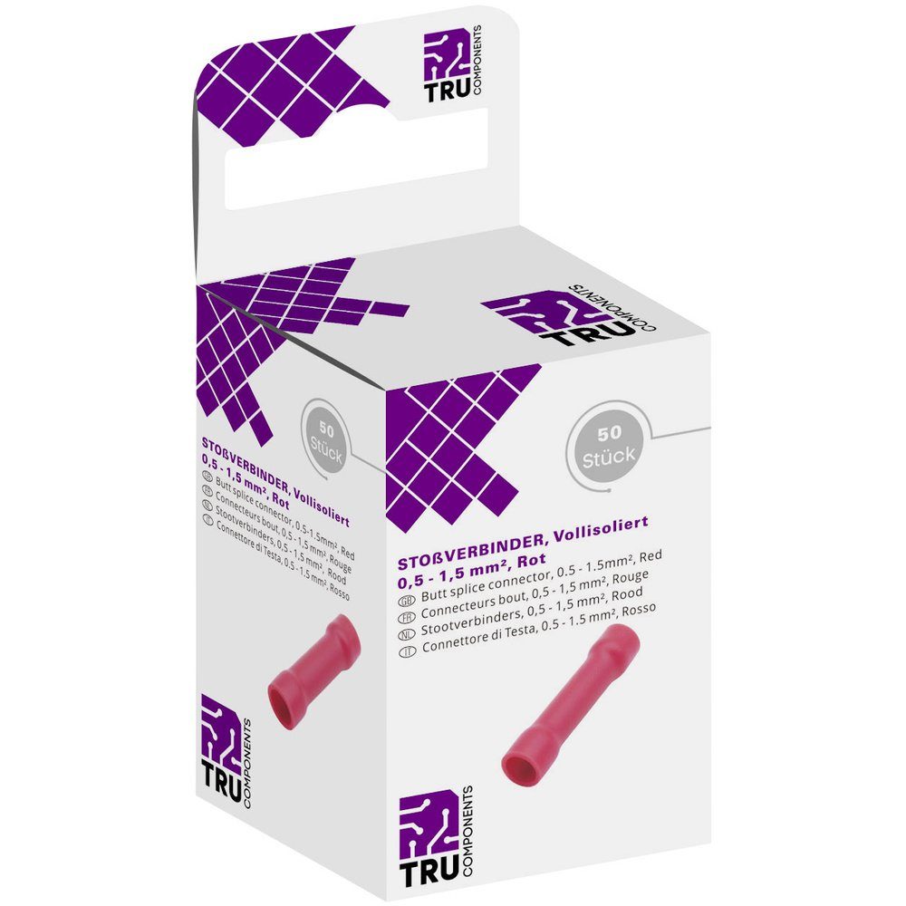 TRU COMPONENTS Стыковой соединитель TRU COMPONENTS T1904C066 Parallelverbinder 0.50 mm² 1.50 mm² Vollisol, T1904C066