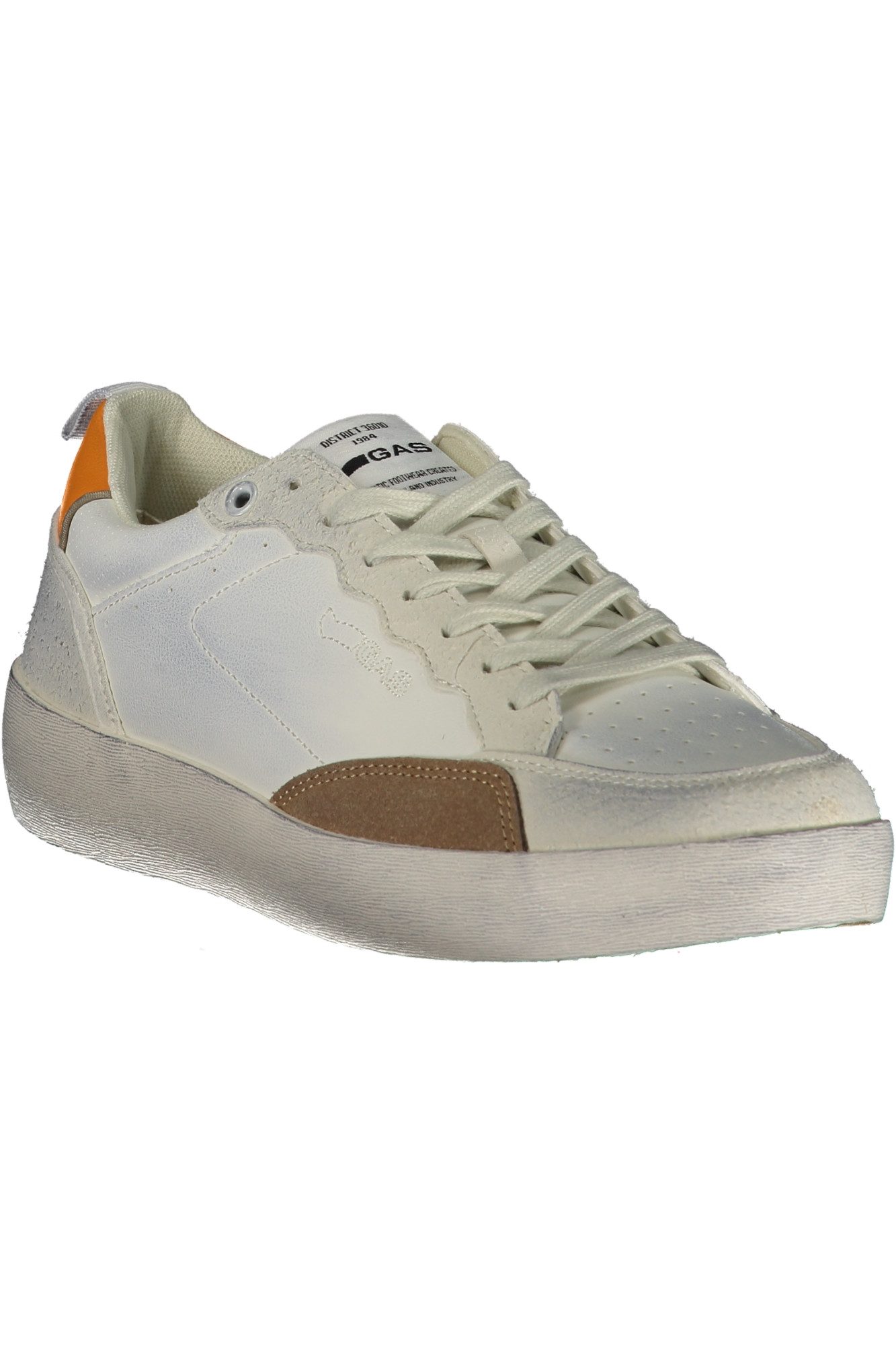 GAS Sneaker Moderner weißer Herrenschuh mit kontrastierenden