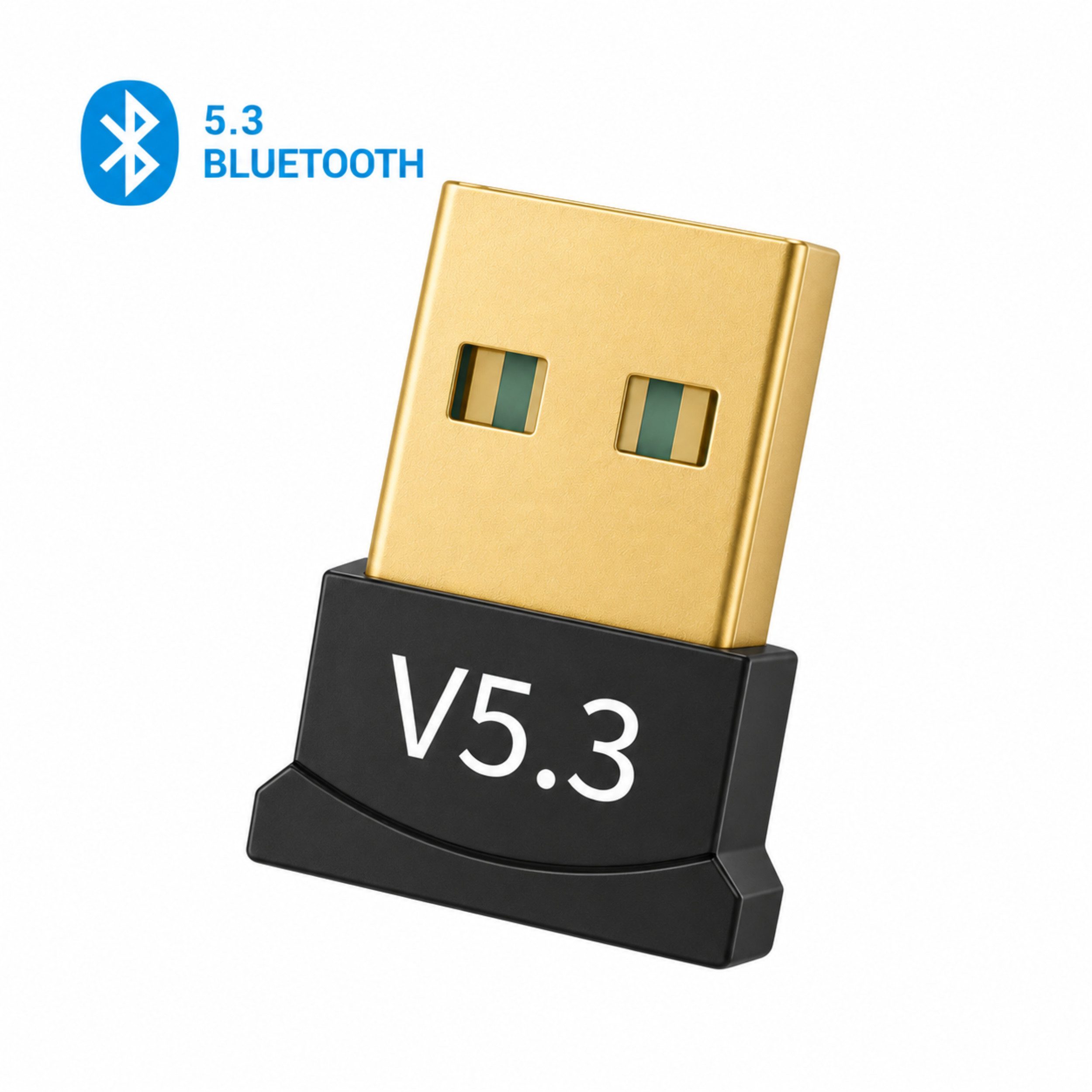 PlugUp Bluetooth USB 5.3 Adapter für Laptop, PC & Notebook, Windows 11/10/8.1 Bluetooth-Adapter USB Typ A, Bluetooth 5.3 Adapter für Windows 8.1/10/11 mit 10m Reichweite