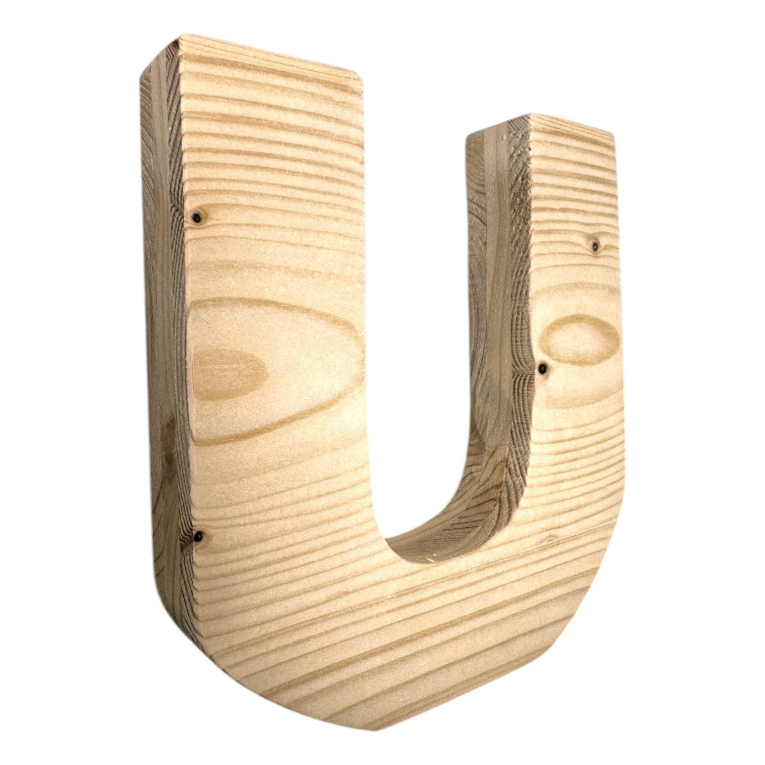 Zayno Deko-Buchstaben Holzbuchstabe "U" aus massivem Fichtenholz (Packung, 1 St., Fördert das Kennenlernen des Alphabetes), in liebevoller Handarbeit aus hochwertigem Fichtenholz gefertigt.