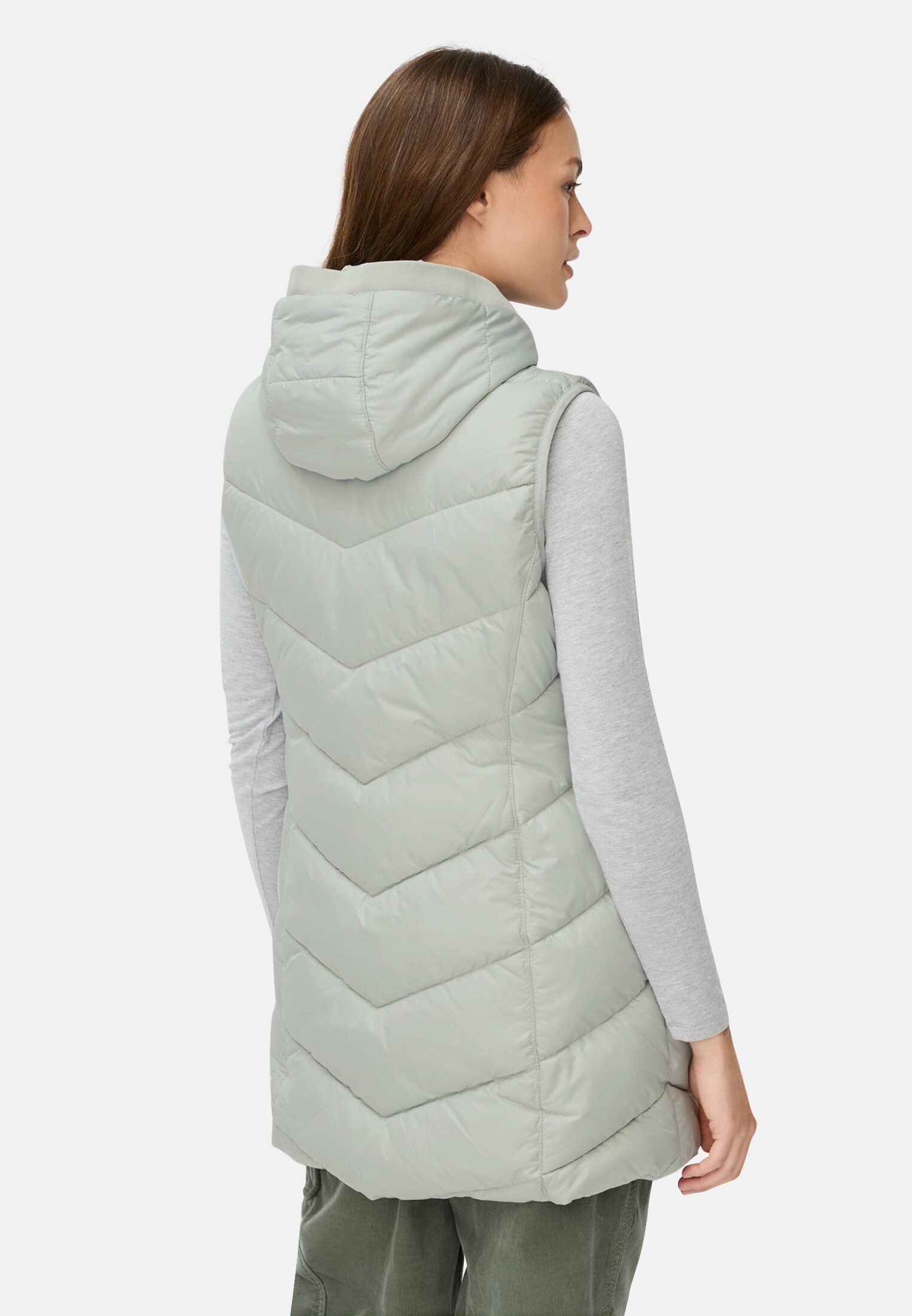 camel active Steppweste Weste mit abnehmbarer Kapuze ärmellos Abnehmbare Kapuze