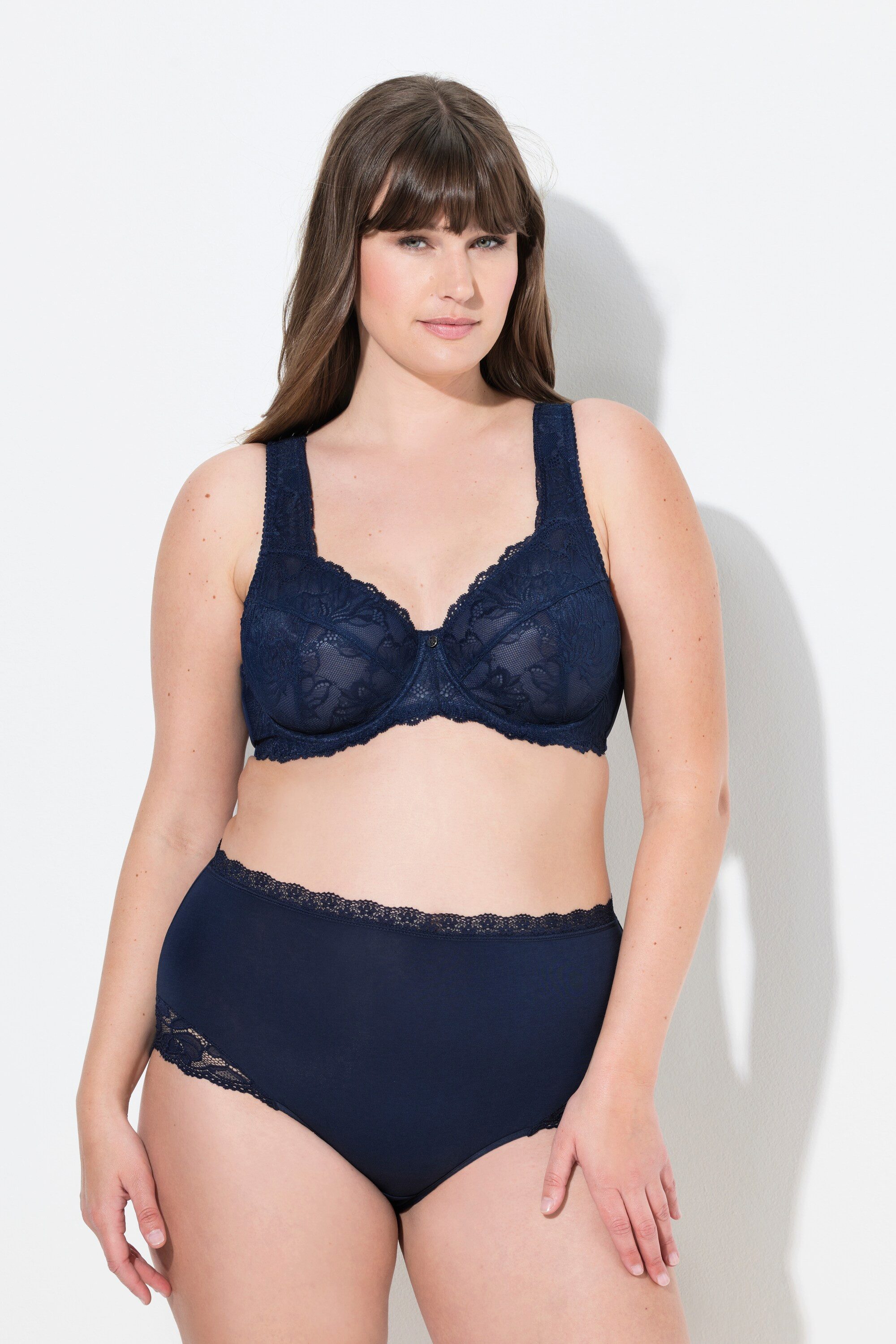 Ulla Popken Bügel-BH Bügel-BH Spitze breite Träger Cup B - F