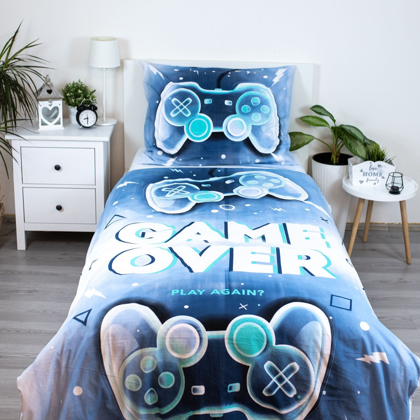 Jerry Fabrics Bettwäsche Game Over Baumwolle günstig online kaufen