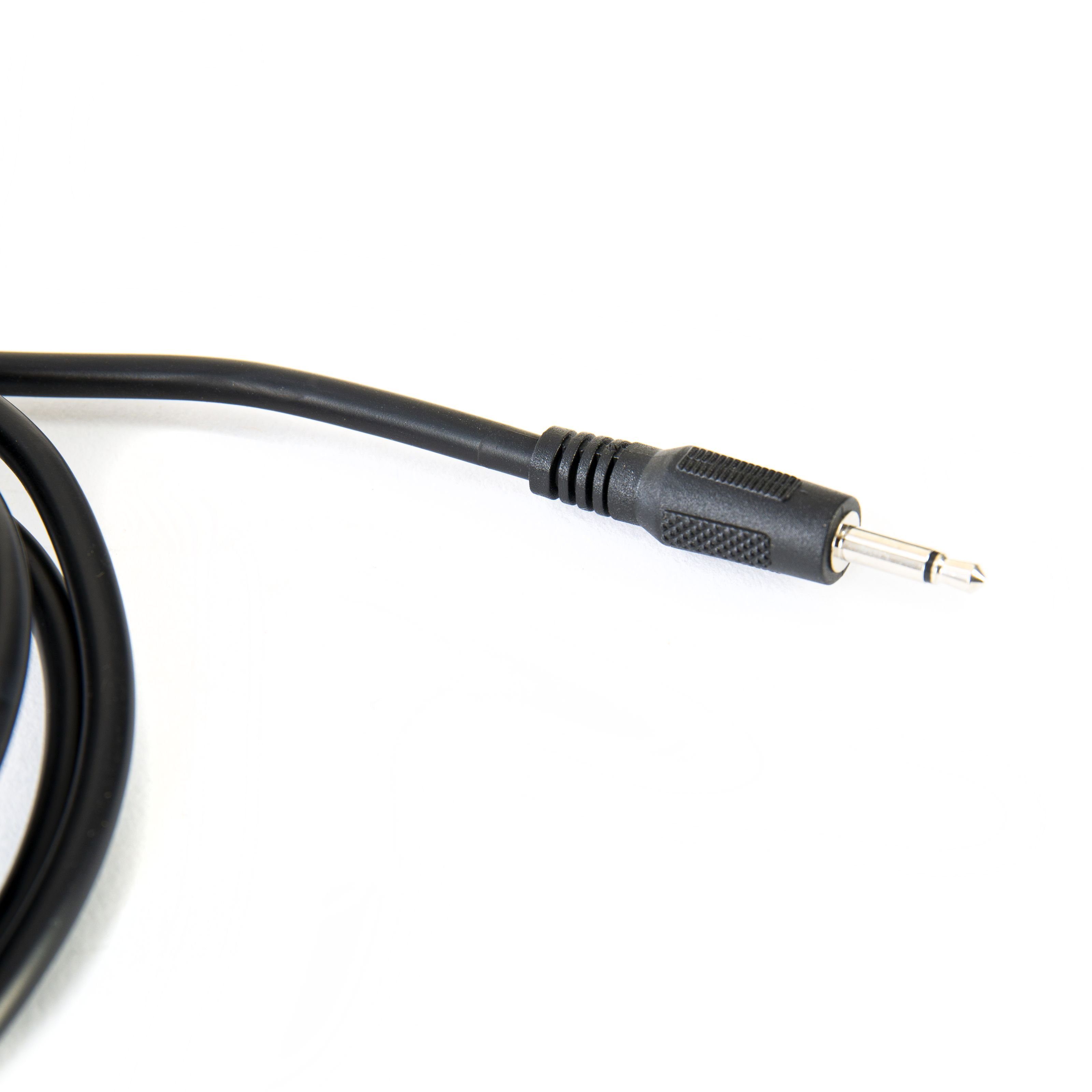 MUSIC STORE Synthesizer (Patchkabel 300cm Schwarz 35mm auf 63mm Mono-Klinkenstecker für Modulare Synthesizer, Modular Synthesizer, Patchkabel Modular Synth), Patchkabel, 300cm, Schwarz, 3,5mm auf 6,3mm Mono-Klinkenstecker