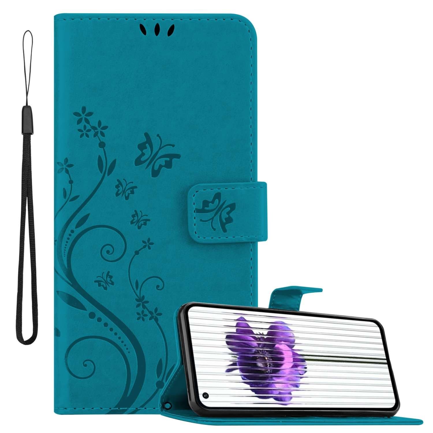 Cadorabo Handyhülle für Nothing Phone (1) Hülle Nothing Phone (1), Hülle Schutzhülle Blumen Flower mit Standfunktion Kartenfach Magnet