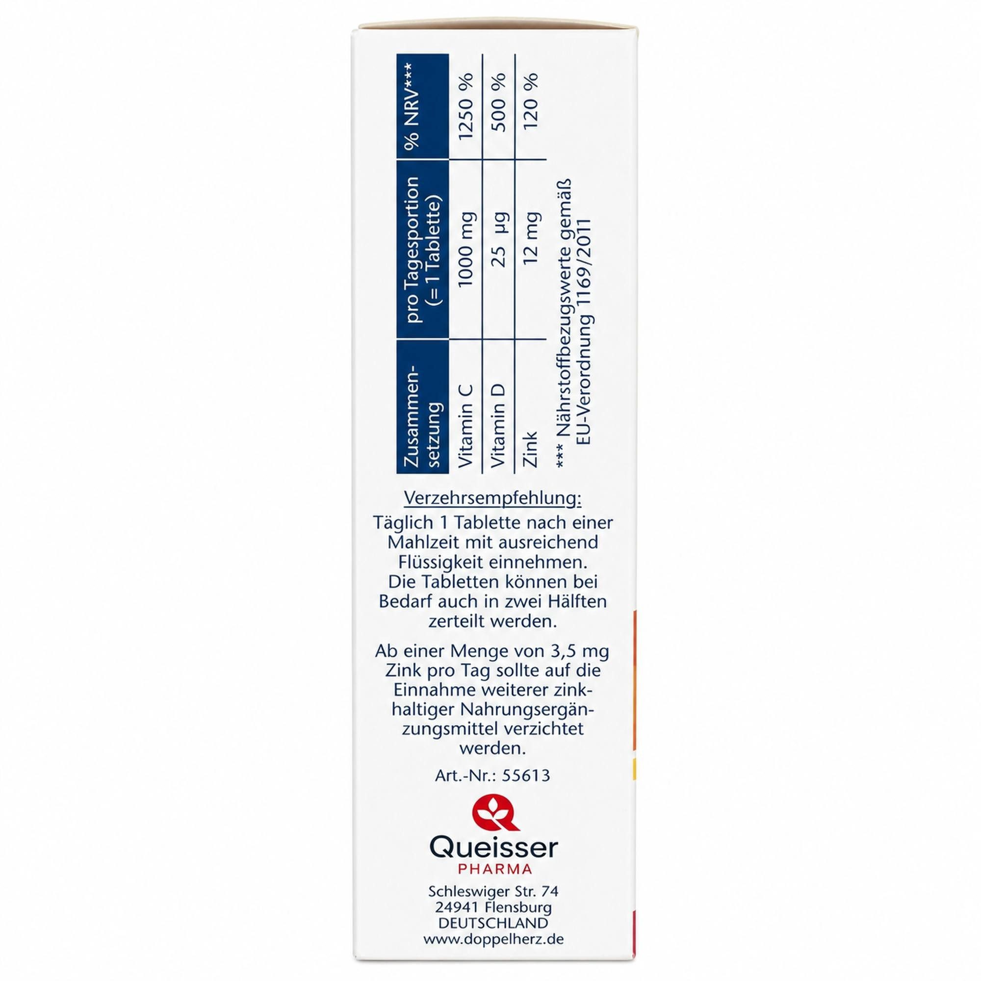 Queisser Pharma GmbH & Co. KG DOPPELHERZ Vitamin C 1000+D3+Zink Depot Tabletten Tabletten