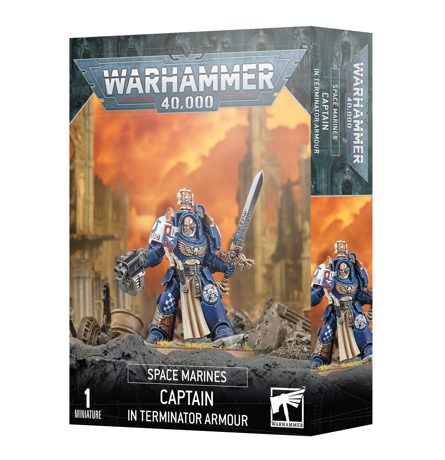 Games Workshop Spielfigur Warhammer 40.000 Space Marines Captain in Termina günstig online kaufen