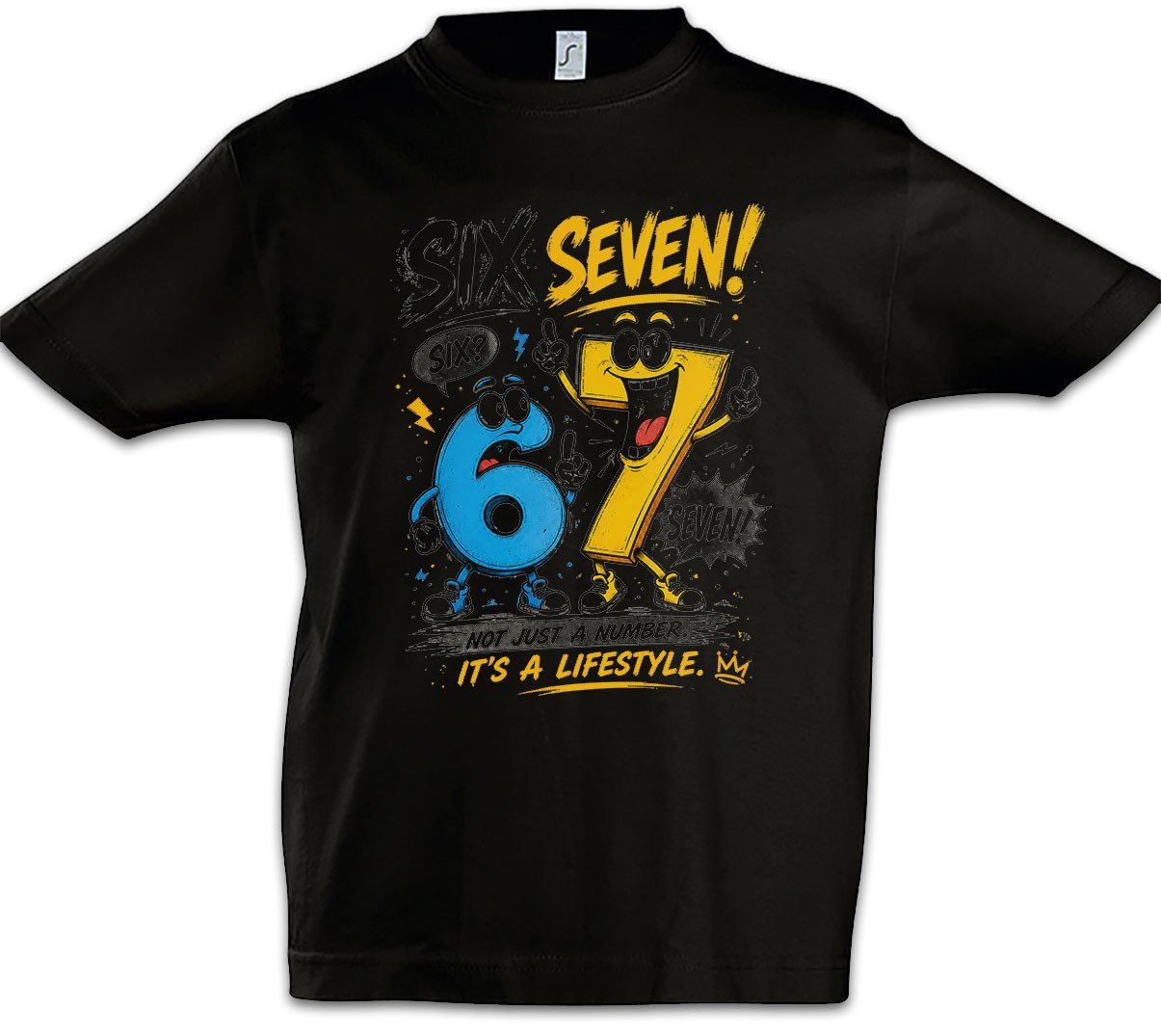 Urban Backwoods Print-Shirt Six Seven 2 Kinder T-Shirt 6 7 Sechs Sieben 67 Viral Meme Gen Alpha (1-tlg) Brainrot Trend LaMelo Ball