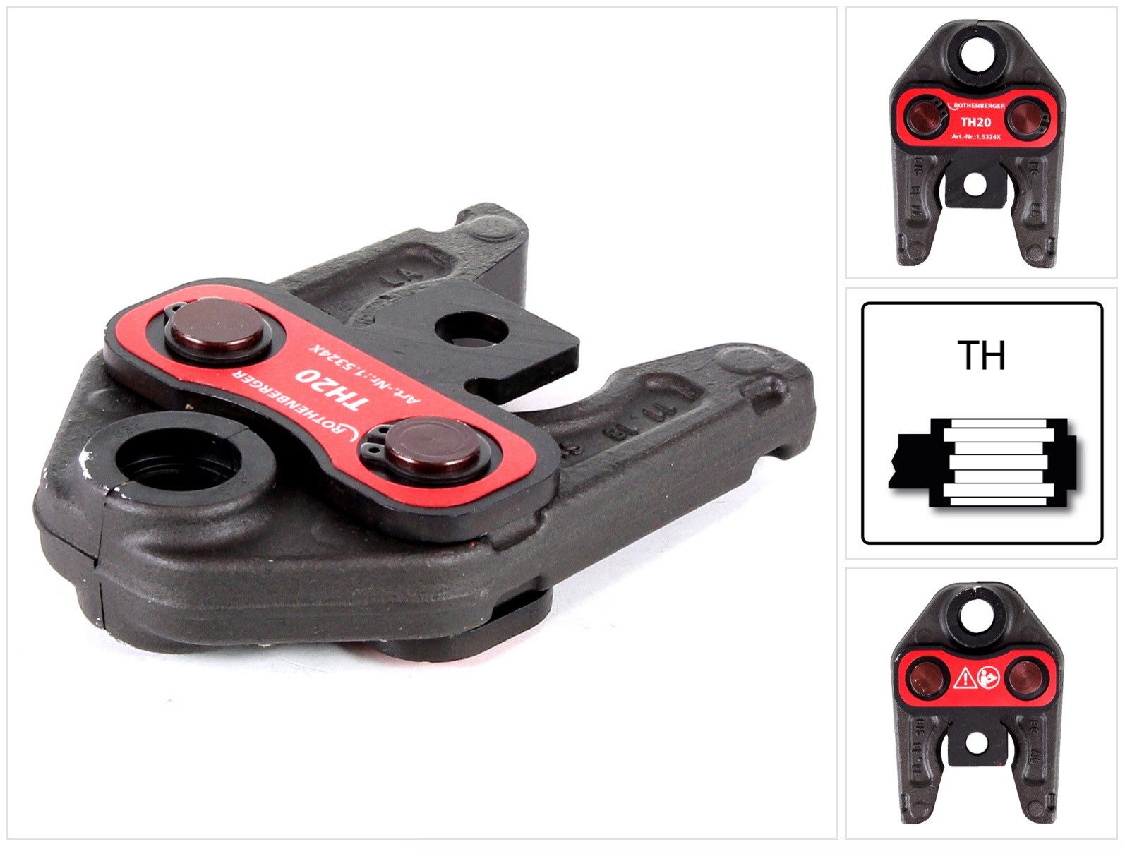 Rothenberger Werkstattpresse Pressbacke Presszange Standard TH20 (015324X) für ROMAX 4000 / Akku