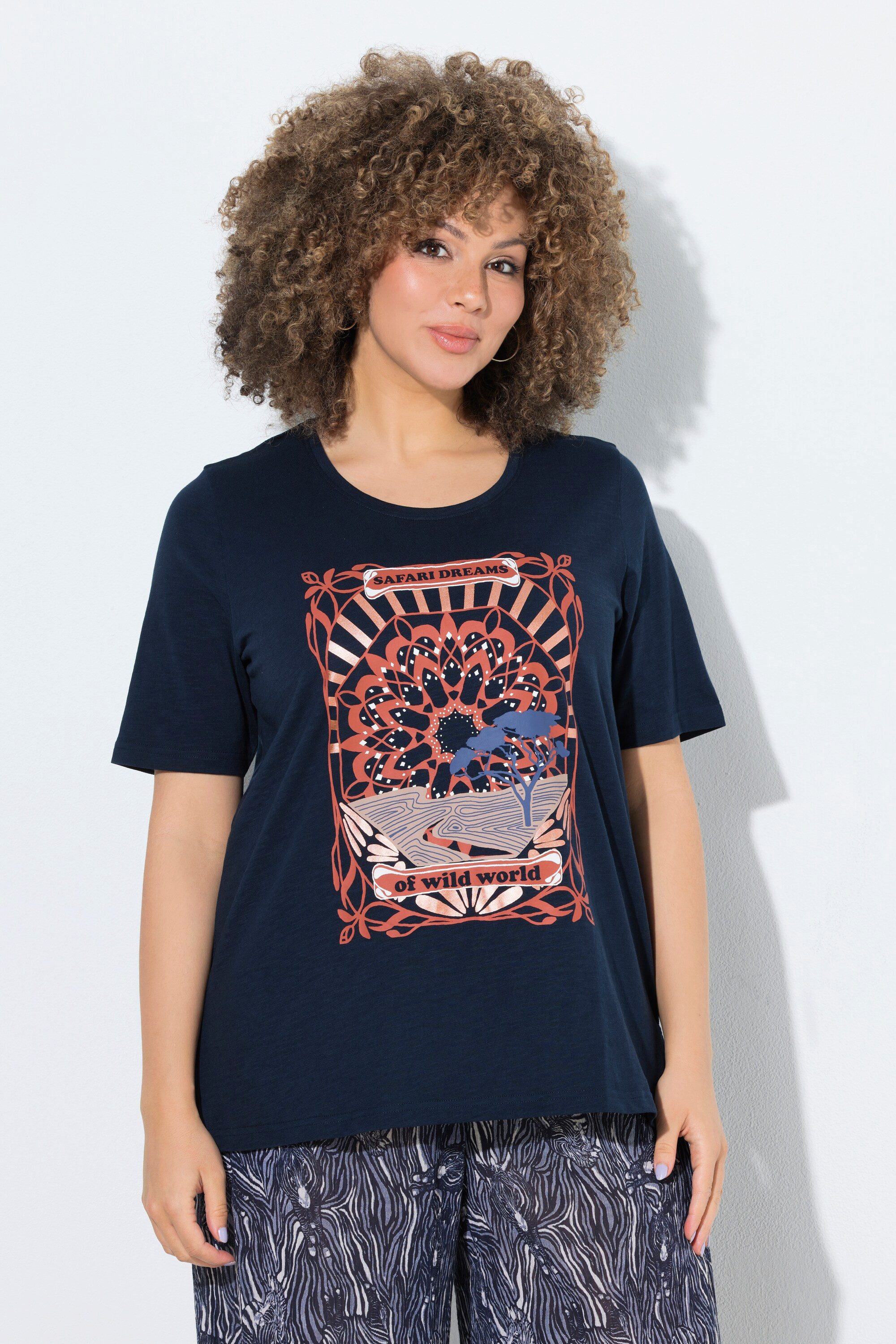 T-Shirt T-Shirt Motivdruck Classic Rundhals Halbarm