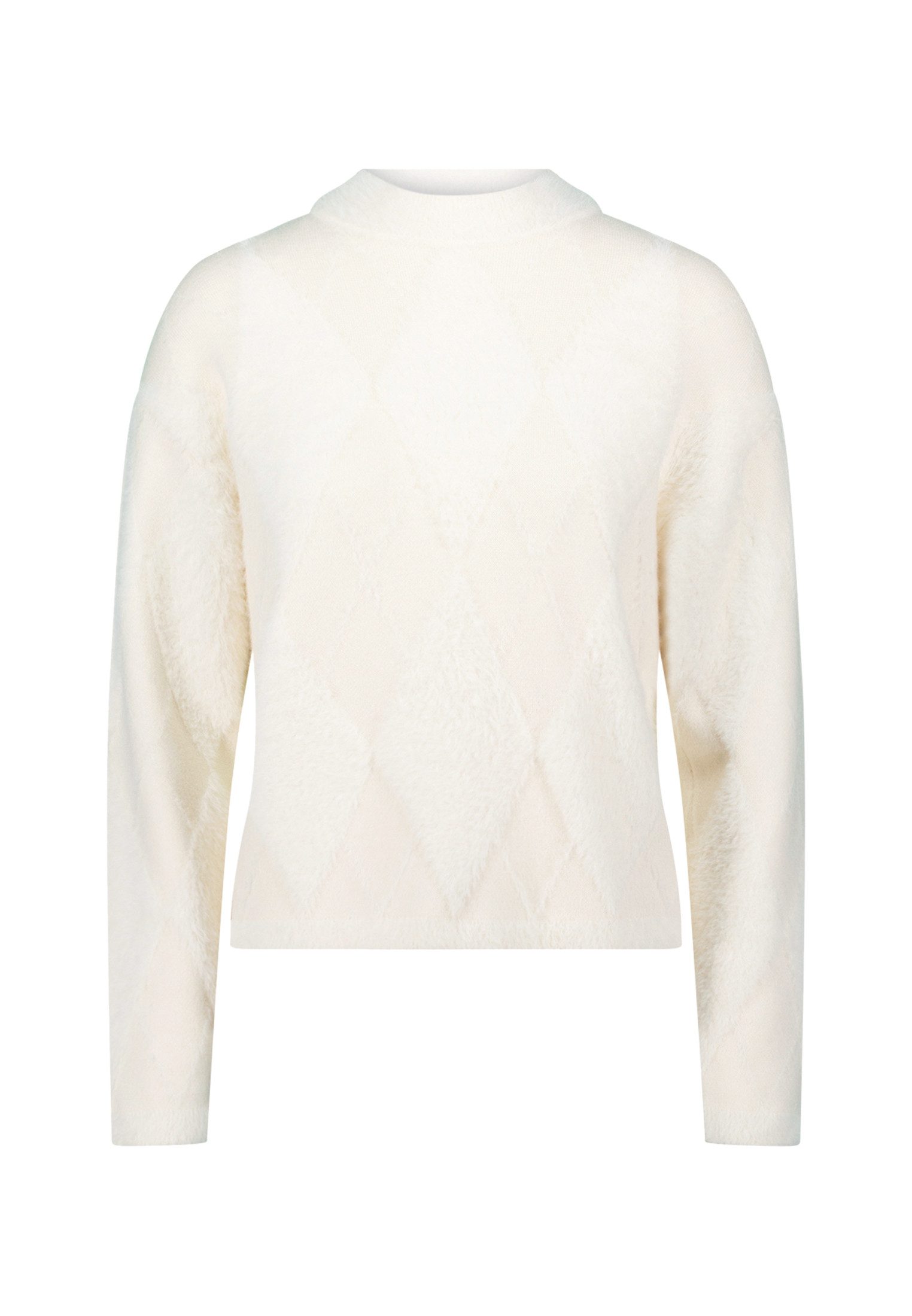 Zero Strickpullover Damen mit Karomuster (1-tlg) Plain/ohne Details