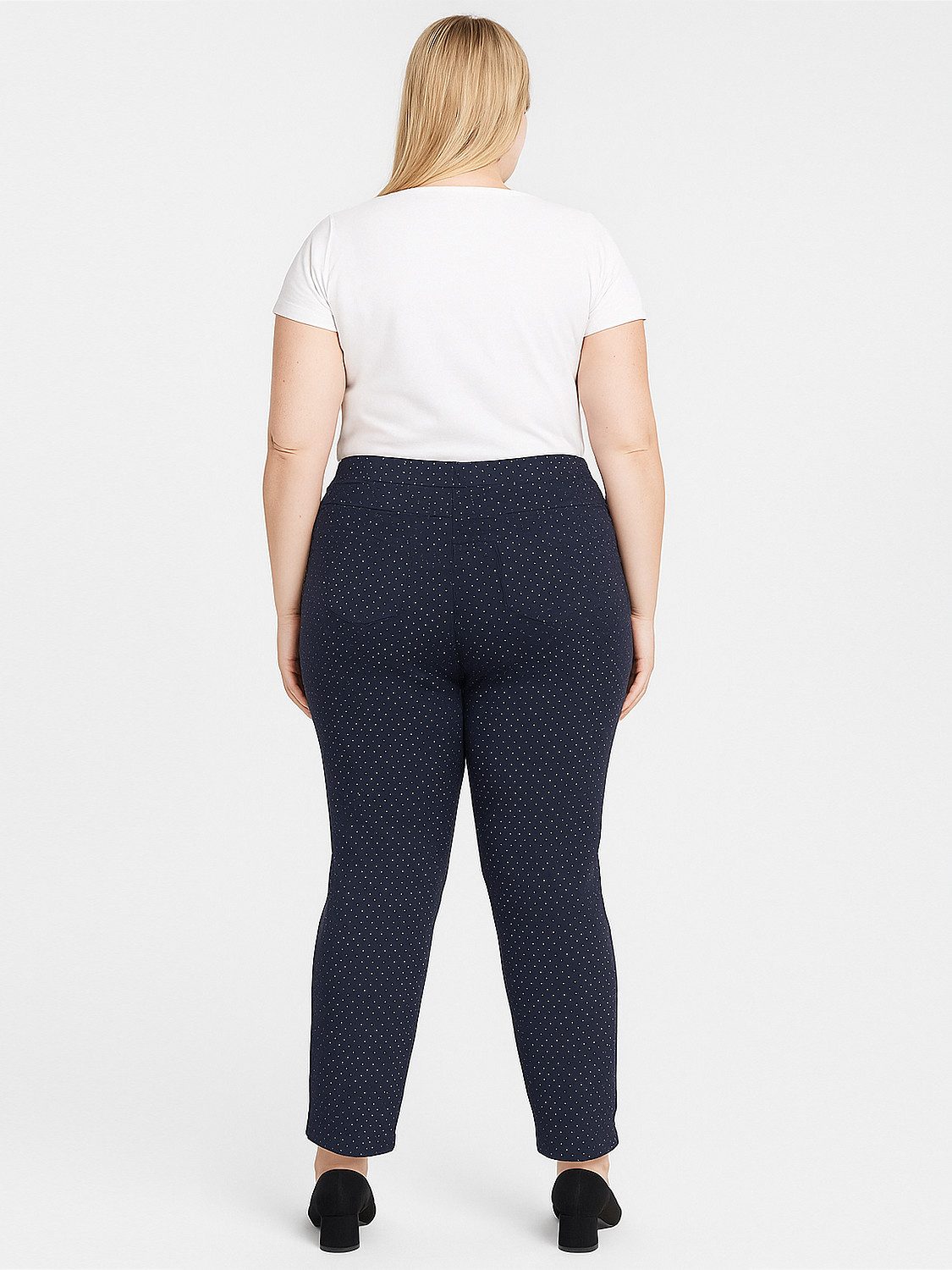 LMC Stoffhose Warme Thermo mit Fleece Futter Plus Size für Damen Normal Fit unifarben elastisch durchgehend modisch-Style