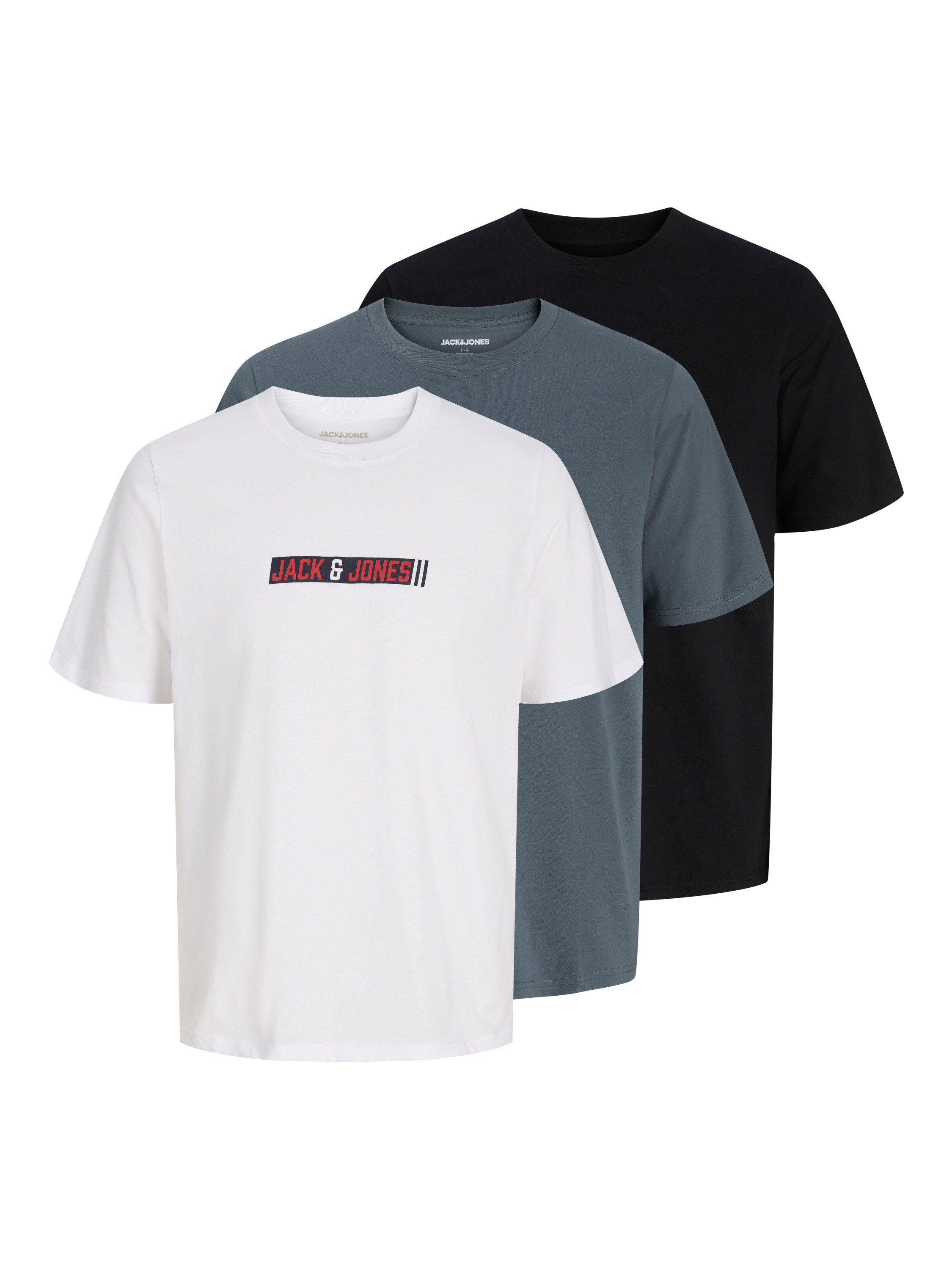 T-Shirt JJMUNK TEE SS CREW NECK 3PK MP