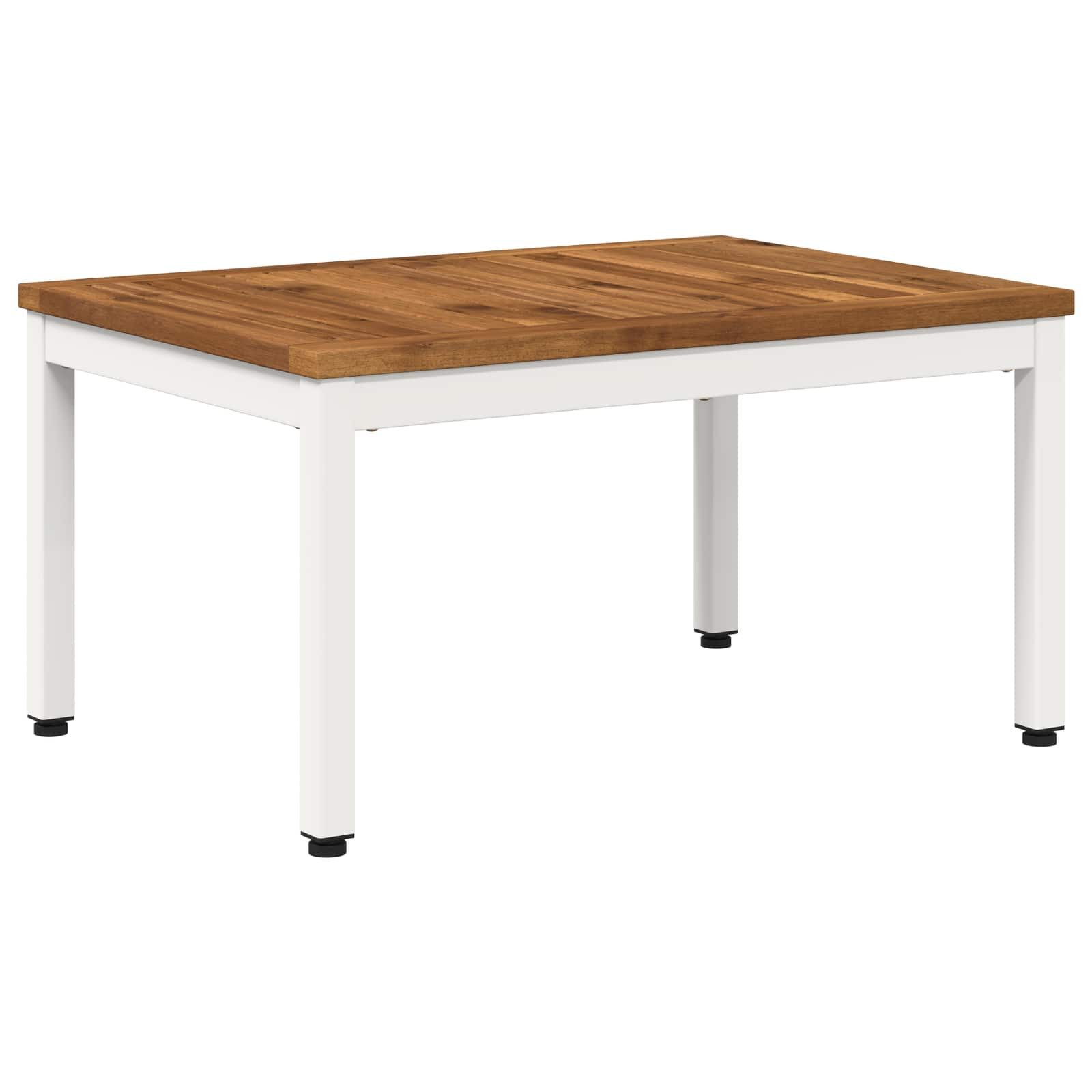 vidaXL Couchtisch 49 x 685 x 36 cm Couchtisch Natürlich und Weiß 49x68,5x36 cm