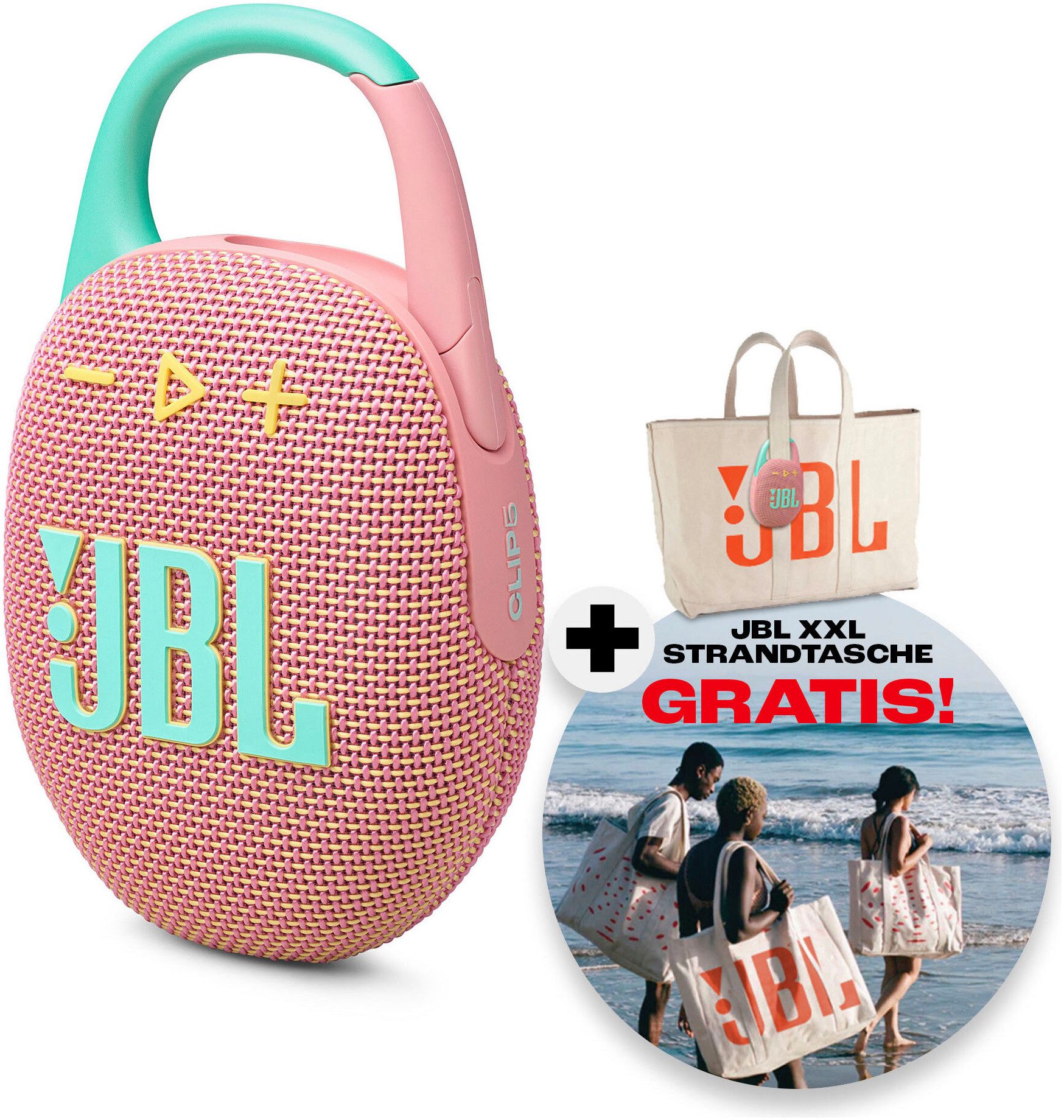Clip 5 (Gratis dazu: XXL-Strandtasche) Portable-Lautsprecher