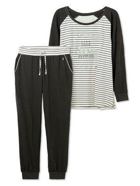 Sheego Pyjama Große Größen (Set) mit Shirt und Hose aus Baumwollmix