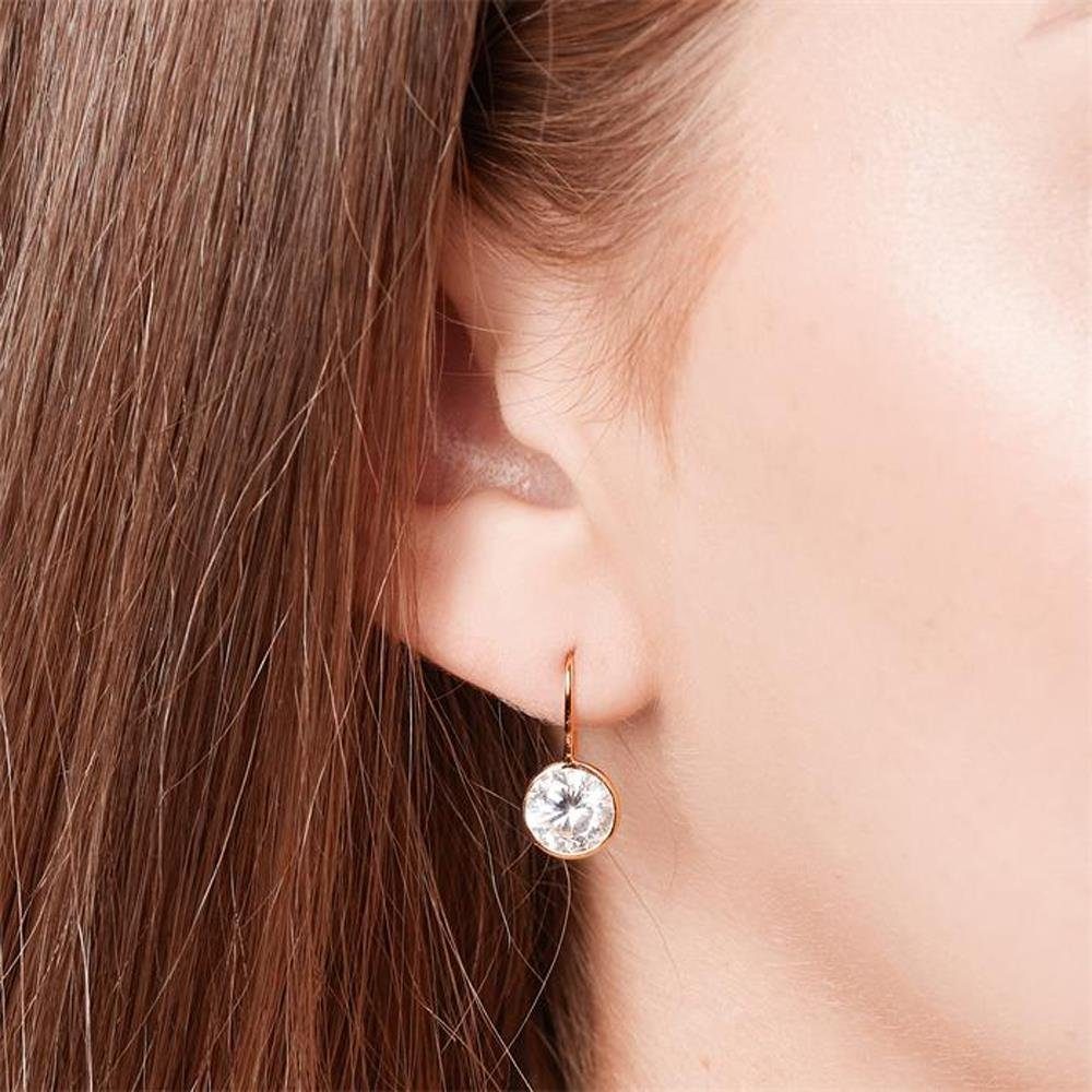 Unique Paar Ohrhänger 925er Unique Silber Ohrhänger vergoldet mitSteinbesat günstig online kaufen