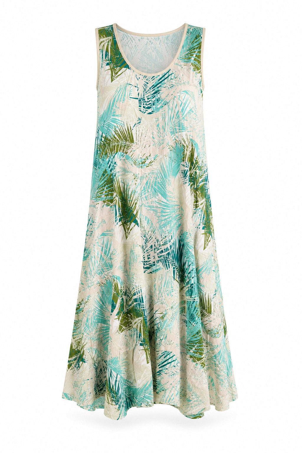 ITALY VIBES Sommerkleid - leichtes Viskosekleid Ärmellos mit A-Linie - Damen Kleid ONE SIZE- passend für Größen von M-XL
