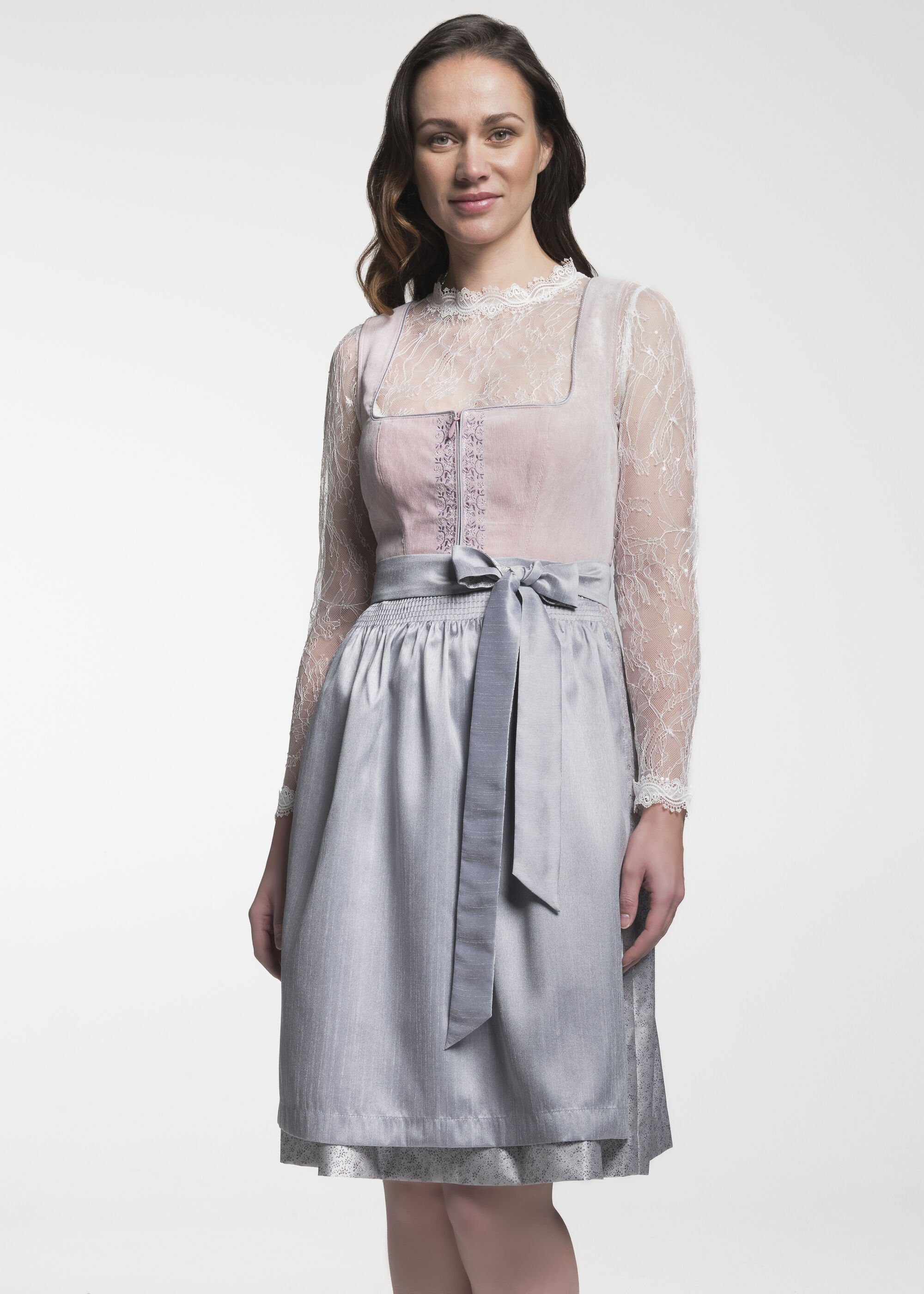 Spieth & Wensky Dirndl Demo (1-tlg) mit aufwändiger Stickerei am Reißverschluss